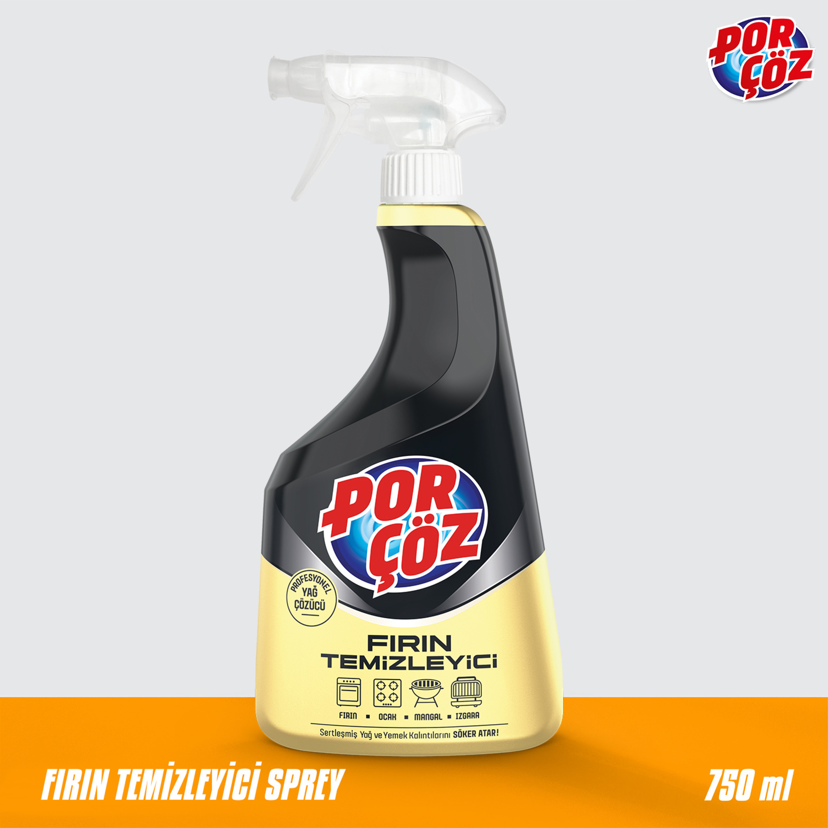 Porçöz Fırın Temizleyici Sprey 750 Ml - Görsel 2