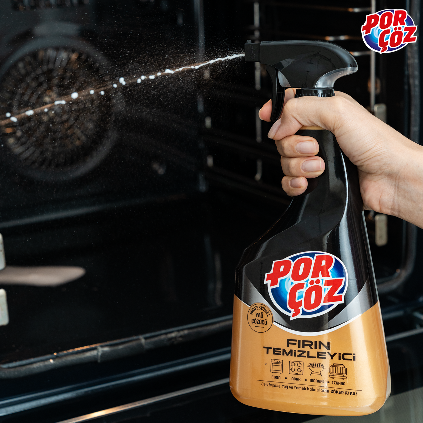 Porçöz Fırın Temizleyici Sprey 750 Ml - Görsel 3