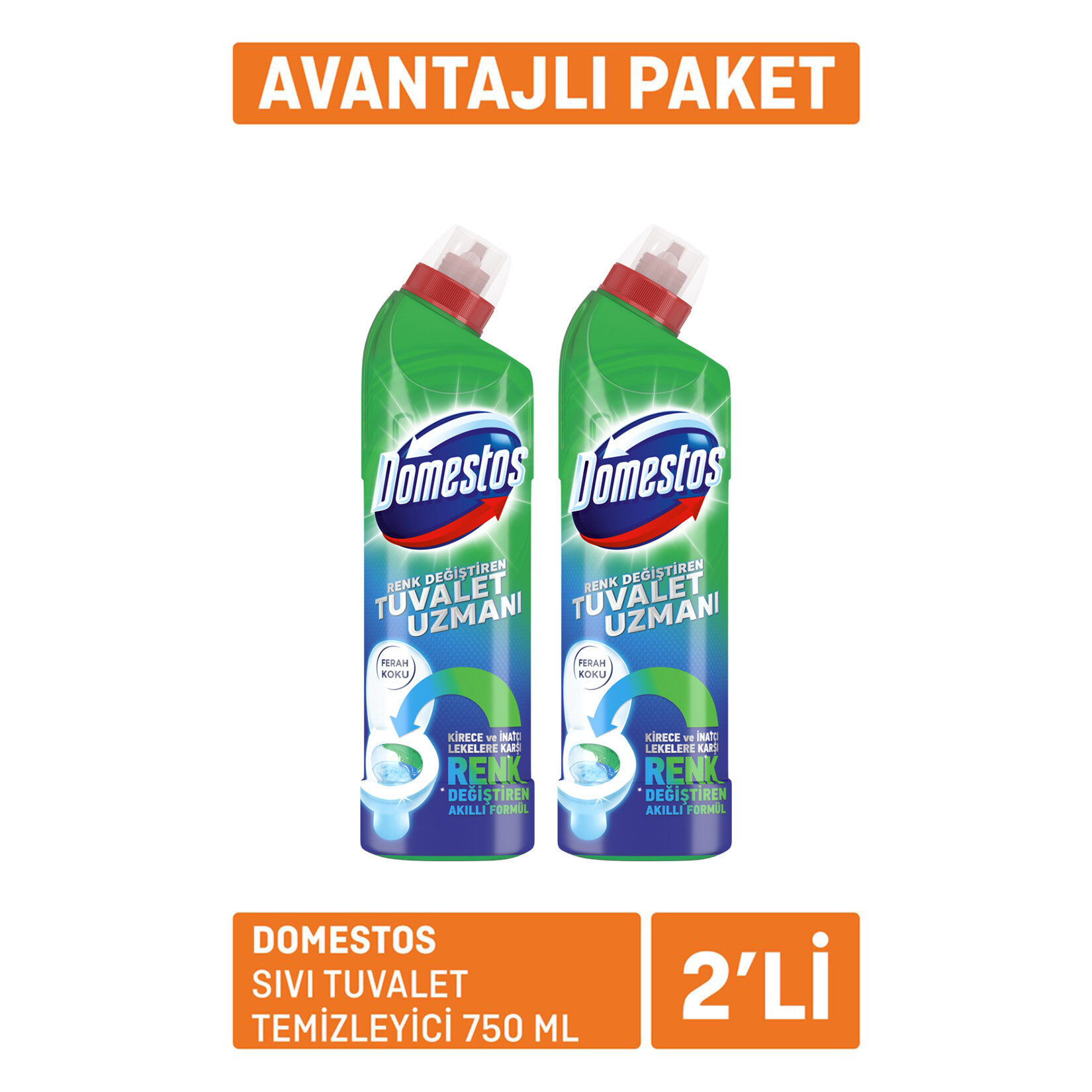 Domestos Sıvı Tuvalet Temizleyici 2 X 750 Ml - Görsel 1