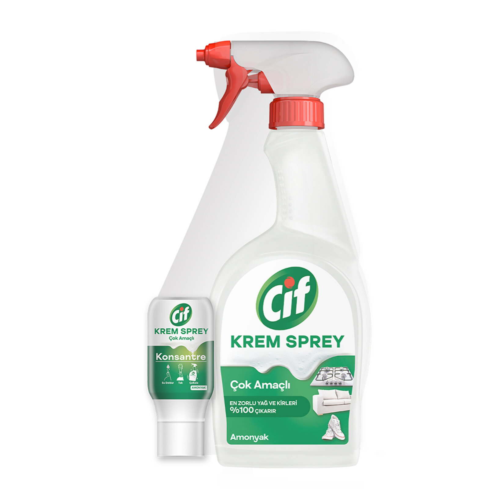 Cif Krem Sprey Amonyak 750Ml + Serum 70Ml