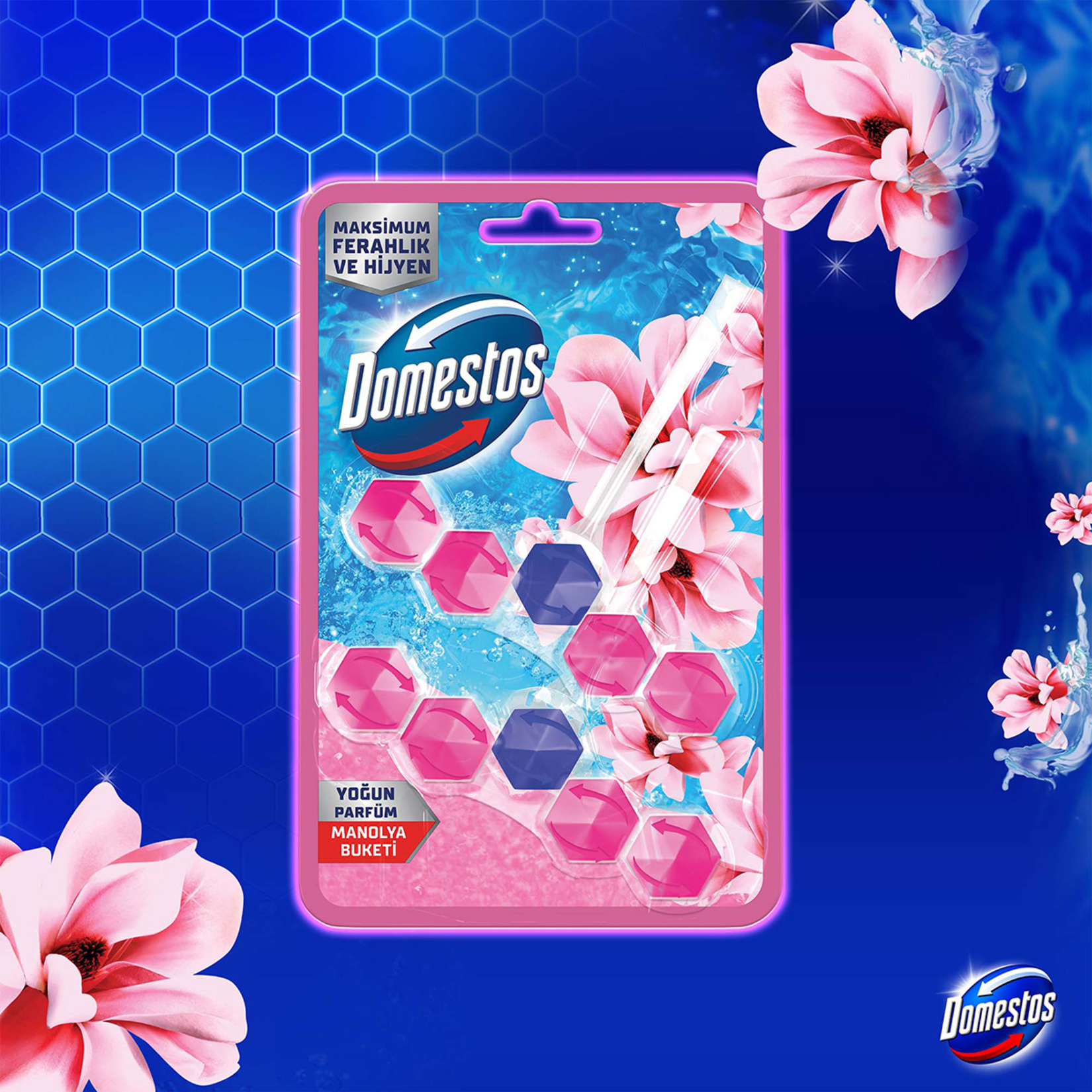Domestos Wc Blok Manolya Ferahlığı 2 x 50 G - Görsel 3