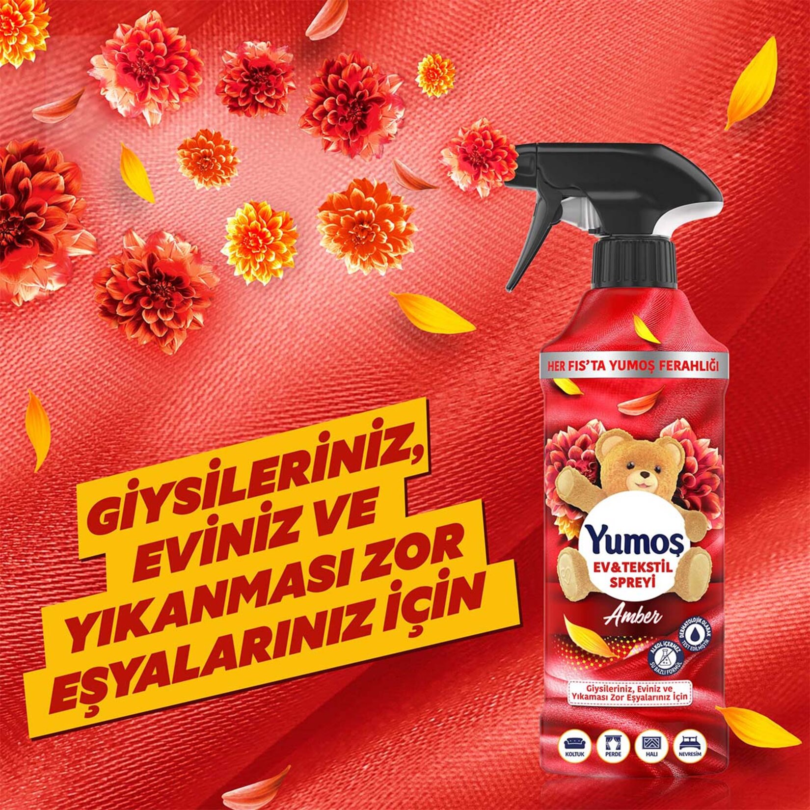 Yumoş Sprey Amber 2 x 450 Ml - Görsel 5