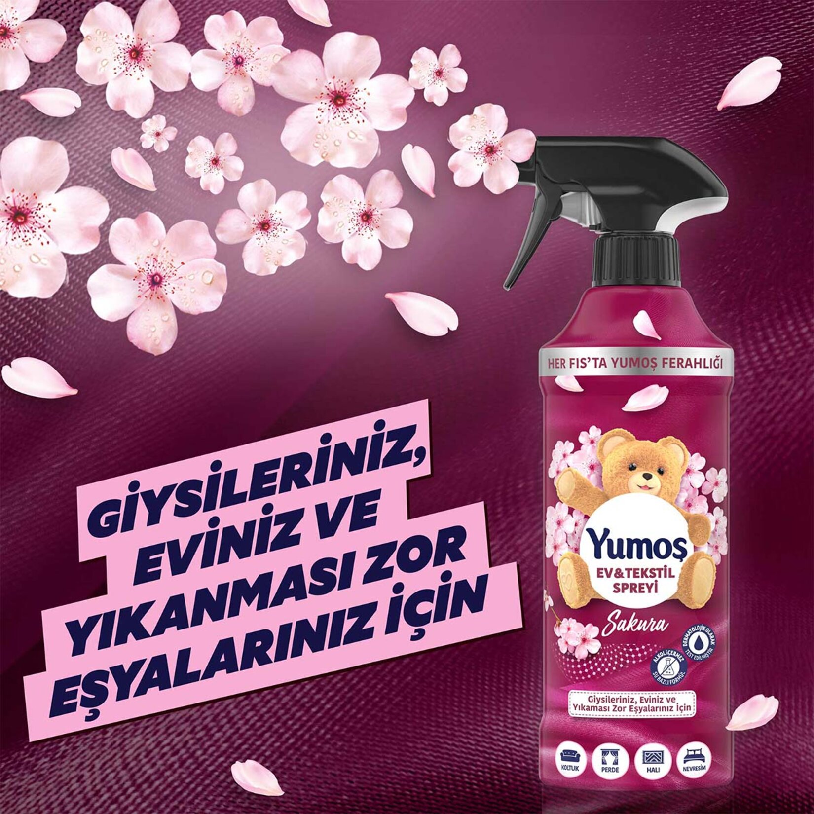 Yumoş Sprey Sakura 2 x 450 Ml - Görsel 5