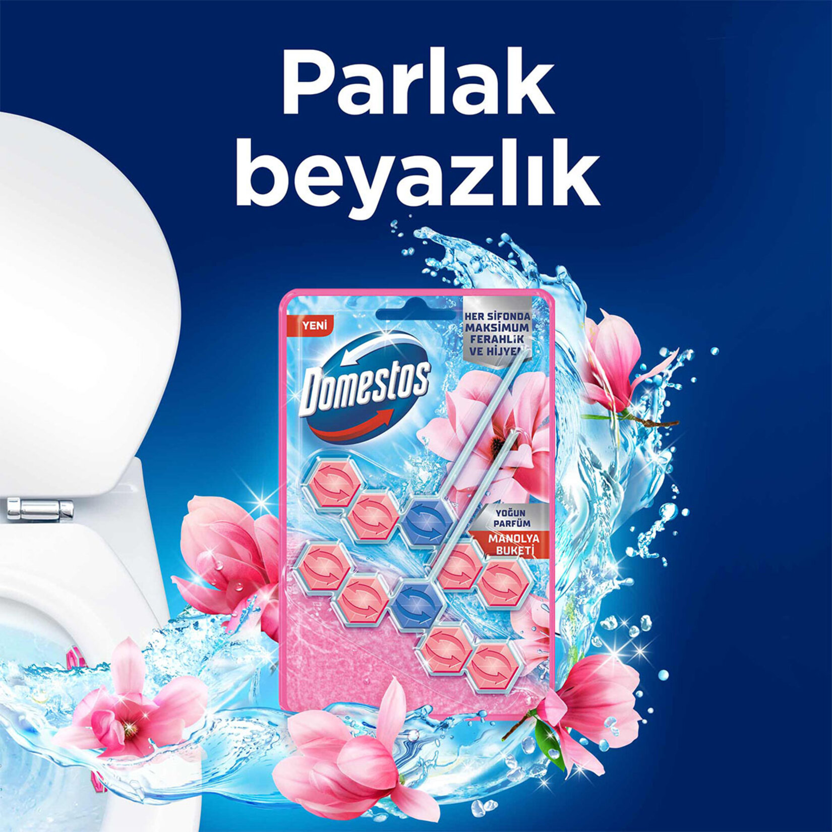 Domestos Wc Blok 2'li Manolya 2x100 G - Görsel 3