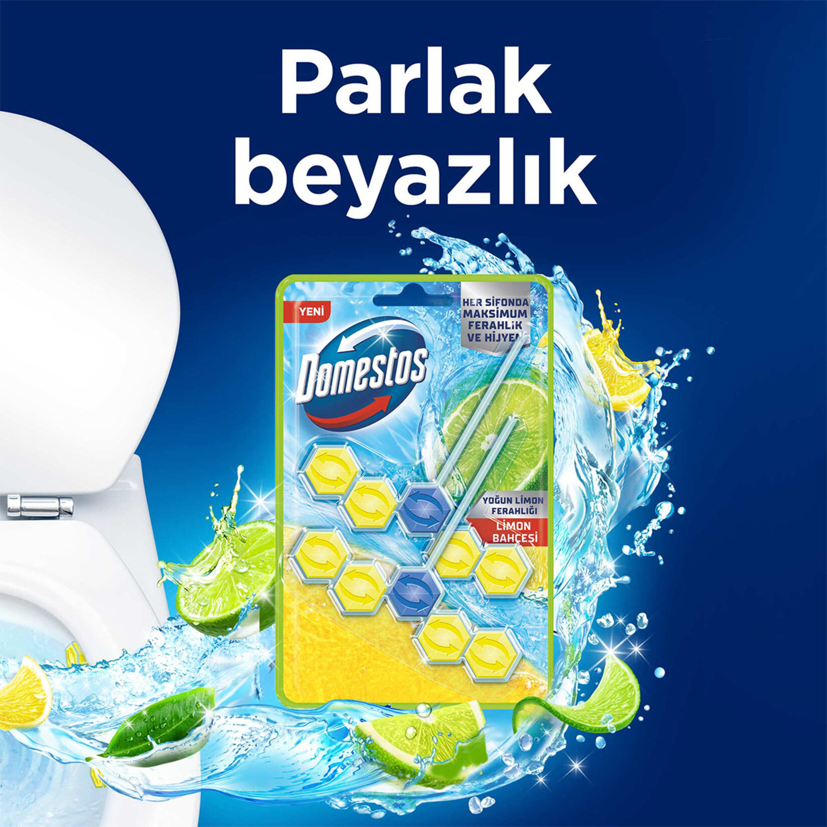 Domestos Wc Blok Limon 2 x 50 G - Görsel 3