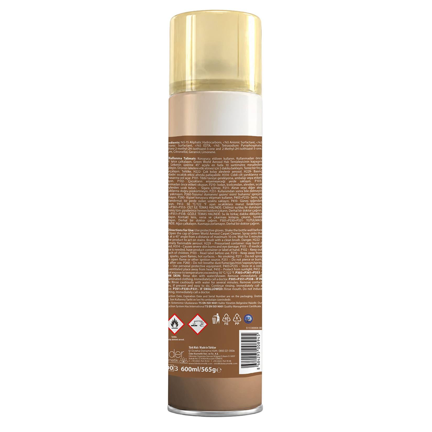 Green World Halı Temizleyici 600 Ml - Görsel 2