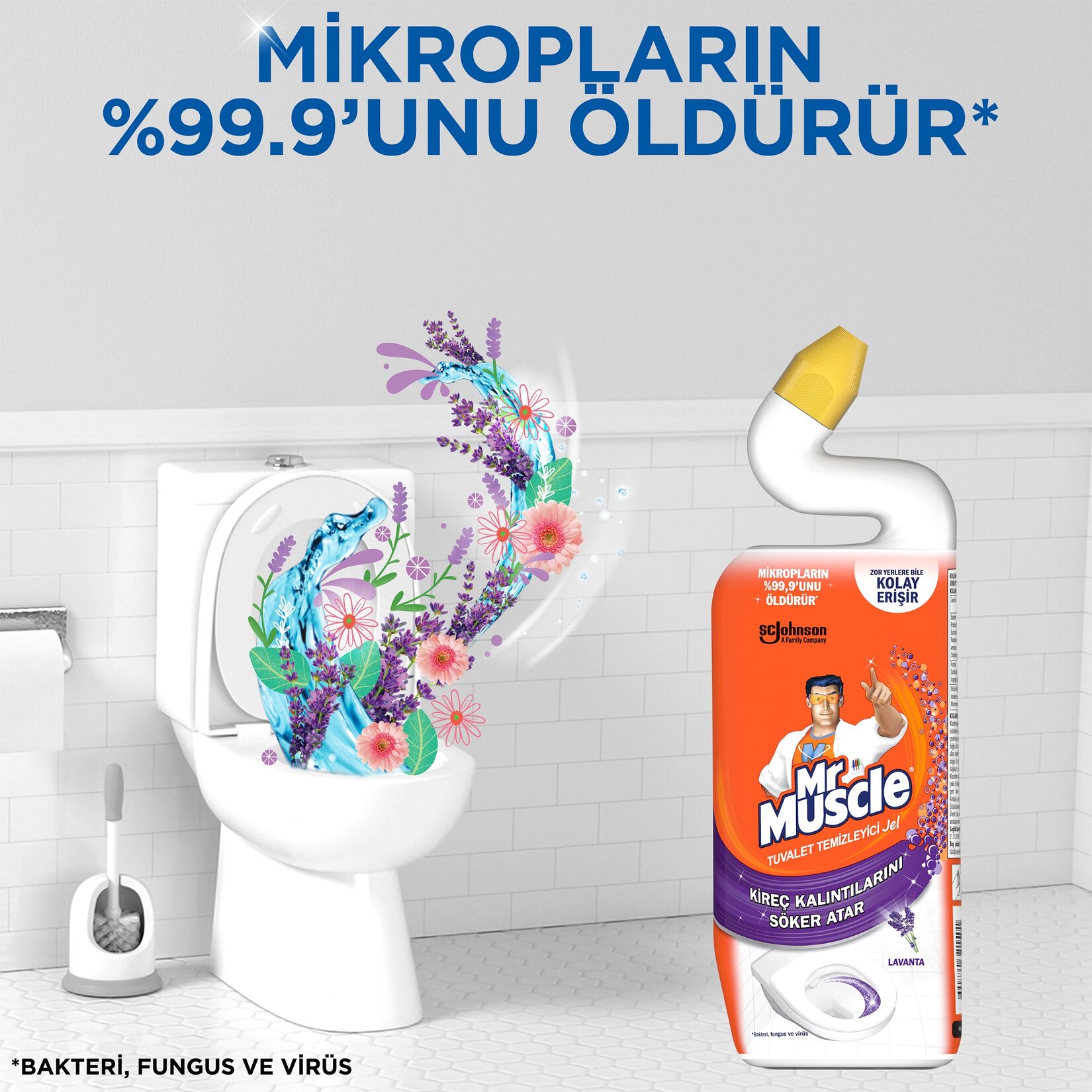 Mr. Muscle Tuvalet Temizleyici Jel Lavanta 750ml - Görsel 3