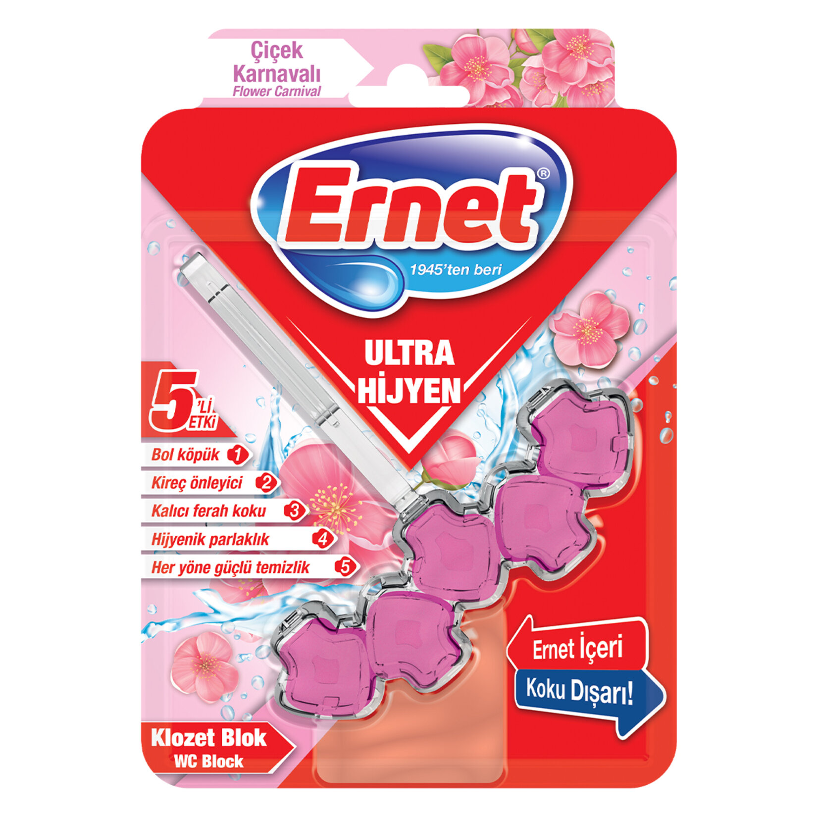 Ernet Ultra Hijyen Klozet Blok Çiçek Karnavalı 50G