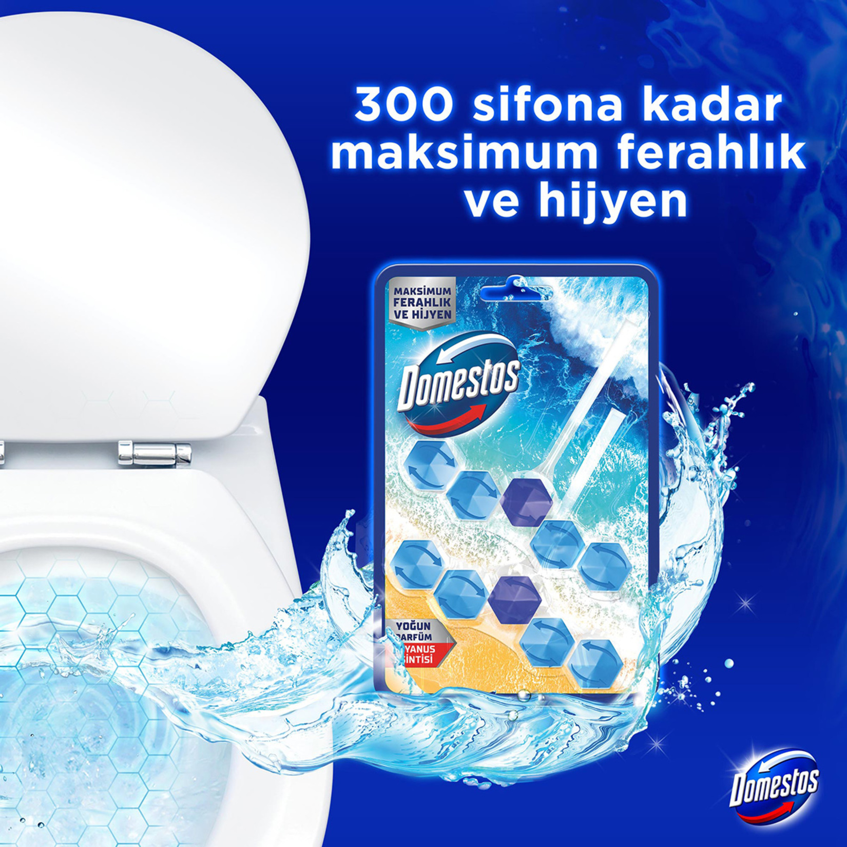 Domestos Wc Blok Okyanus Ferahlığı 2 x 50 G - Görsel 5