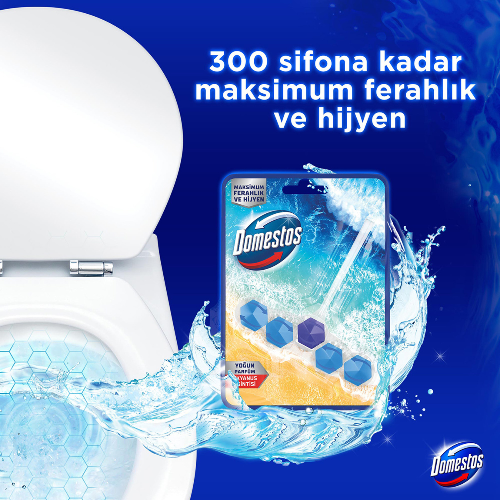 Domestos Wc Blok Okyanus Ferahlığı Tekli 50 G - Görsel 5