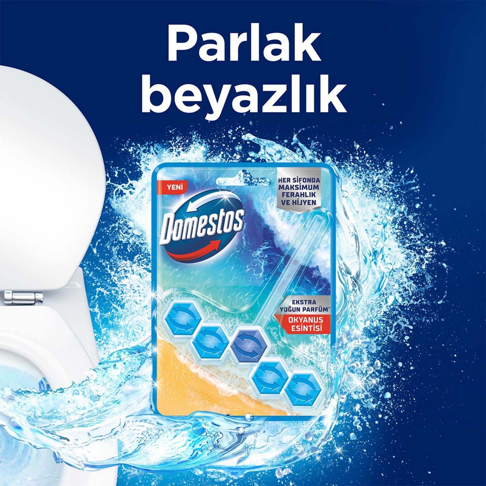 Domestos Wc Blok Okyanus Ferahlığı Tekli 50 G - Görsel 3