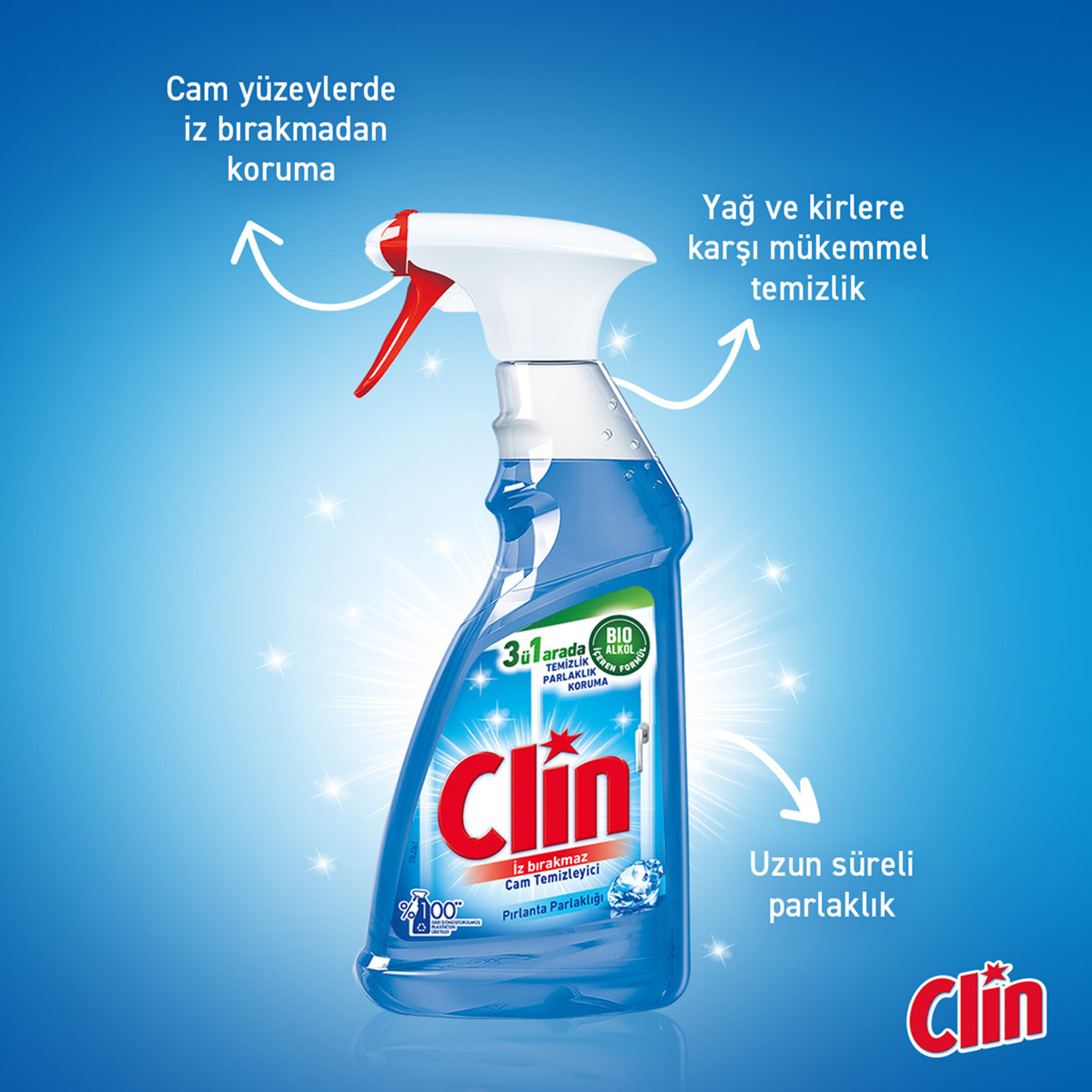 Clin Kristal Parlaklık Cam Temizleyici 500 Ml - Görsel 2