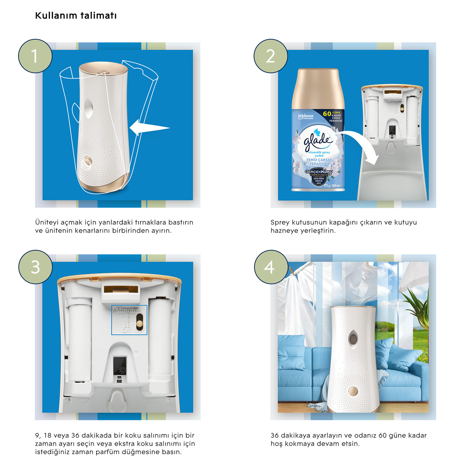 Glade Otomatik Sprey Yedek 269 ml - Temiz Çarşaf - Görsel 5