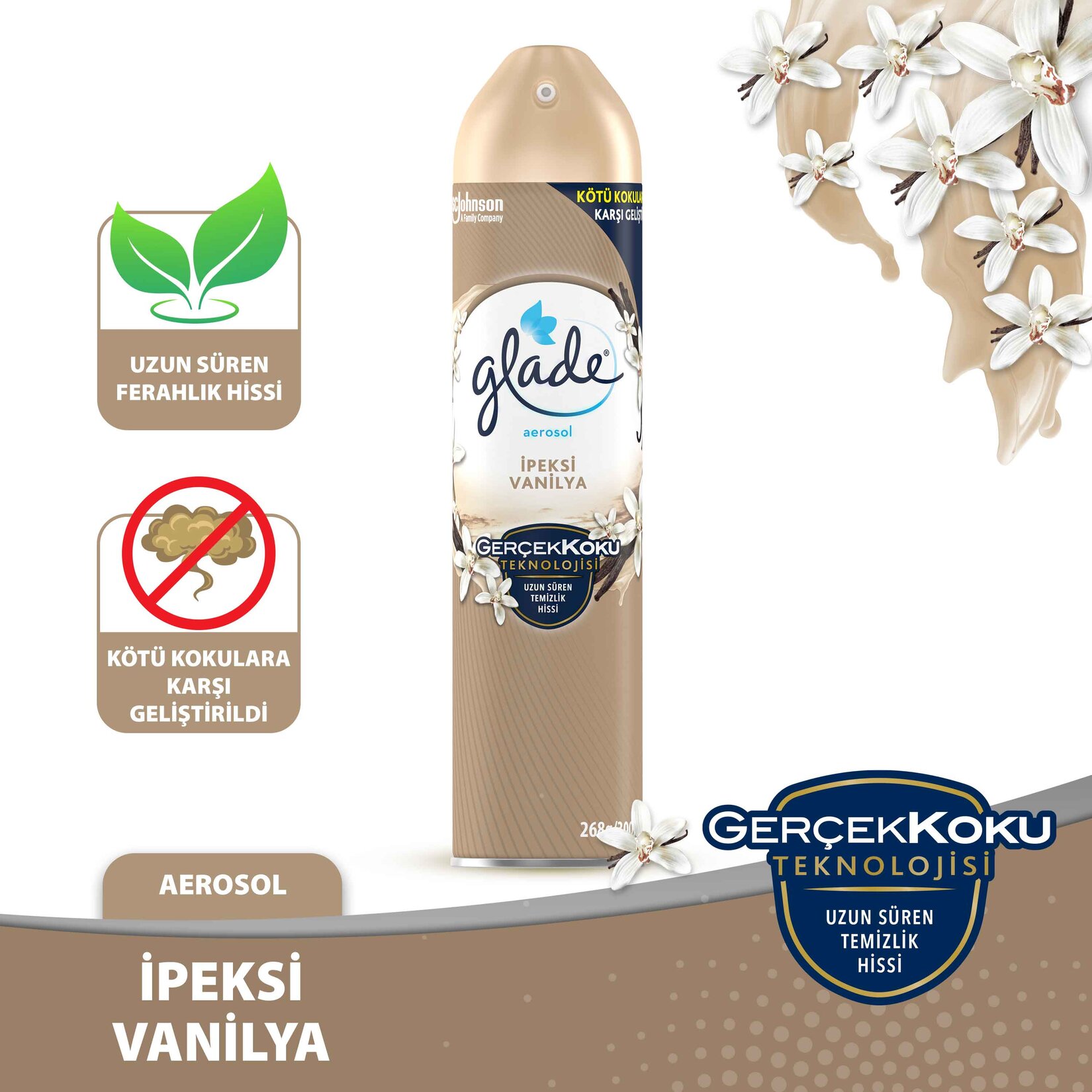 Glade Aerosol Oda Kokusu İpeksi Vanilya 300ml - Görsel 2