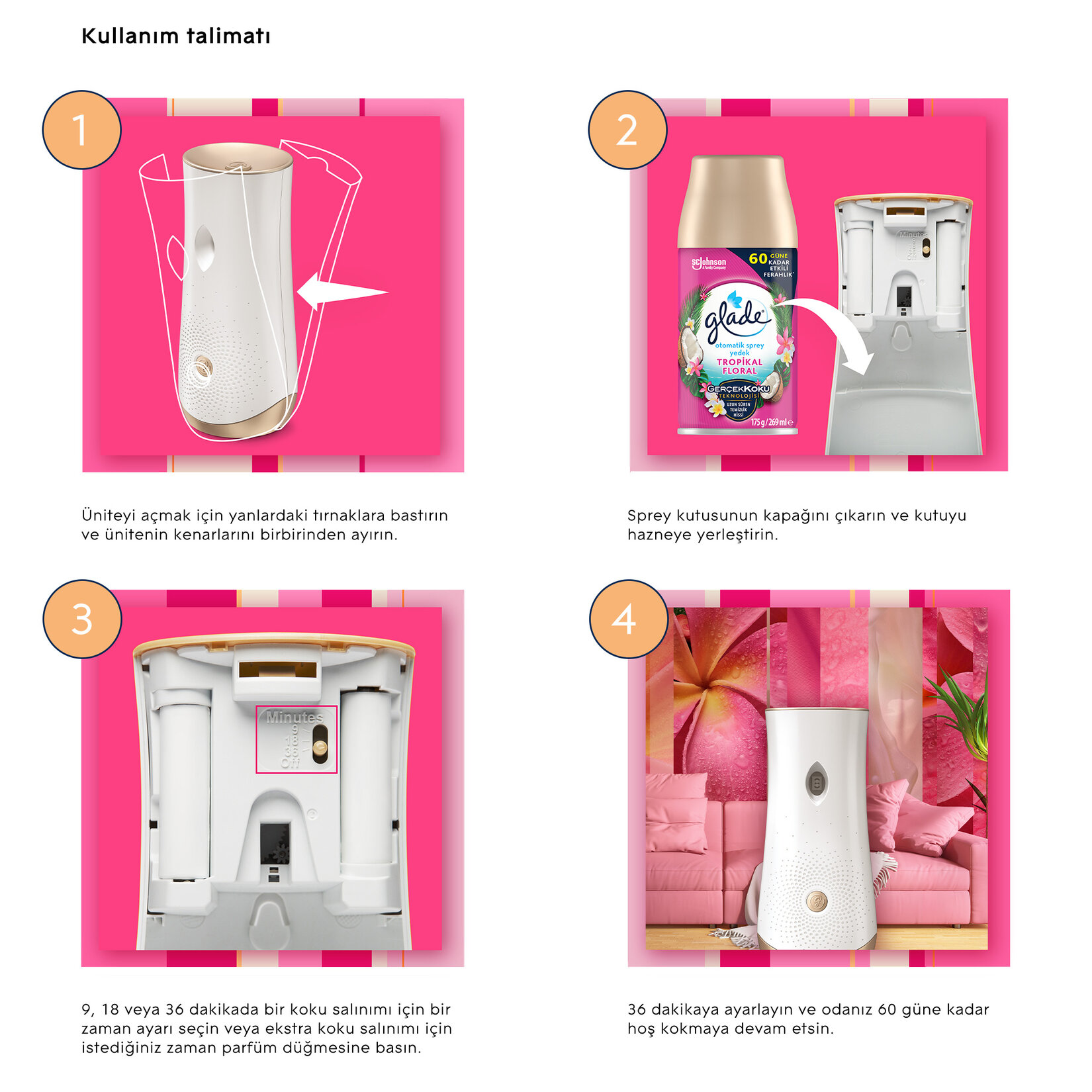 Glade Otomatik Sprey Yedek Okyanus + Tropikal 2'li - Görsel 5