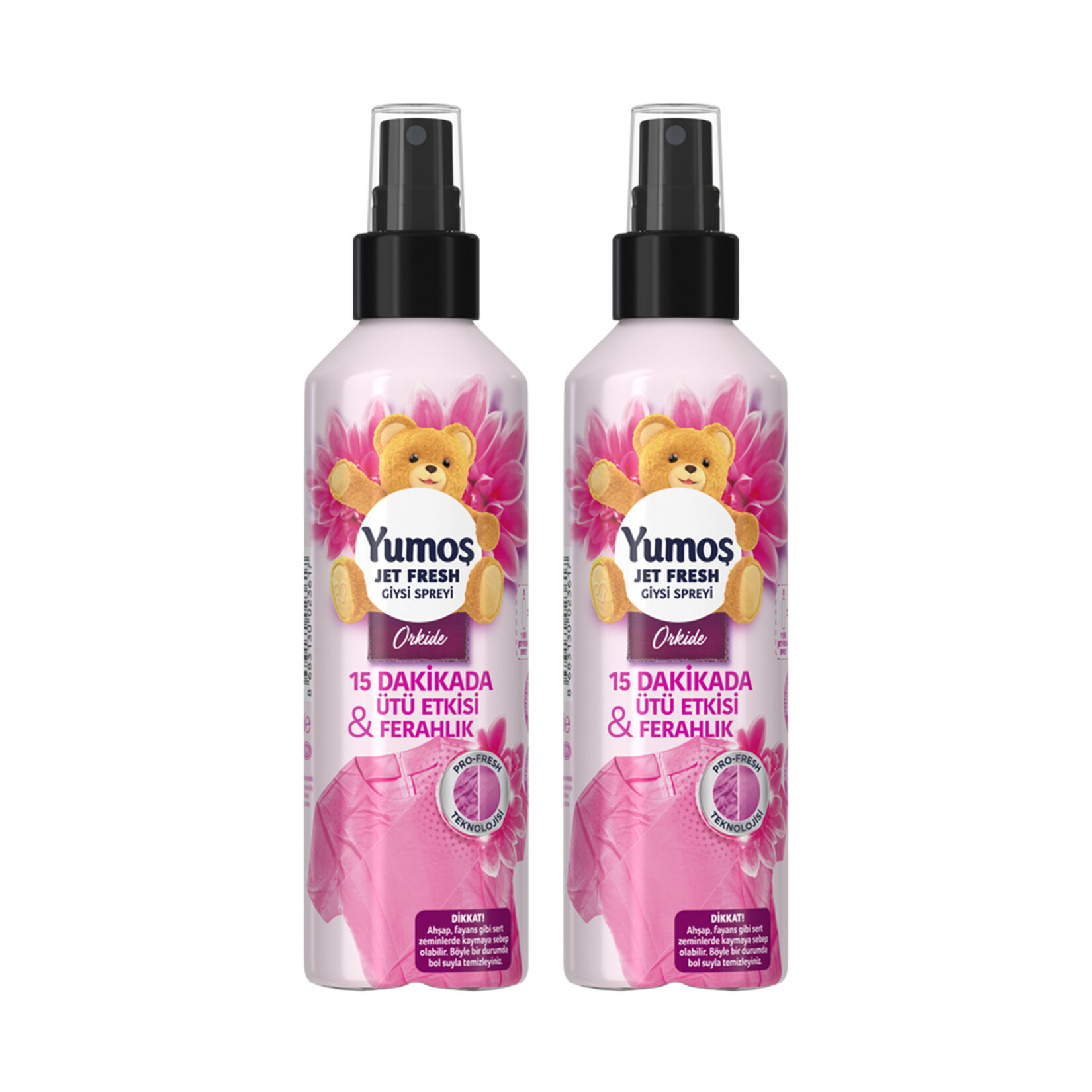 Yumoş Jet Fresh Orkide Giysi Spreyi 2X200 Ml - Görsel 2