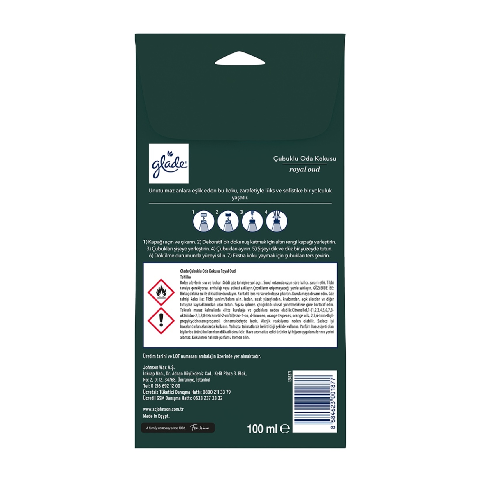 Glade Çubuklu Oda Kokusu Royal Oud 100 Ml - Görsel 2