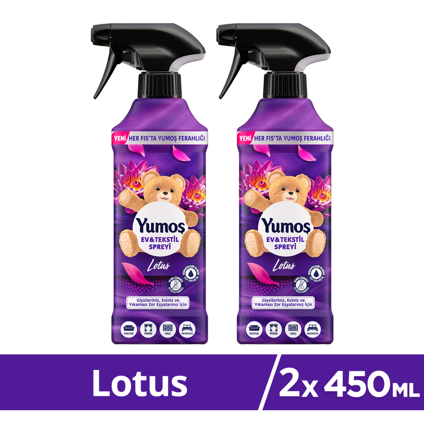 Yumoş Sprey Lotus 2 x 450 Ml - Görsel 2