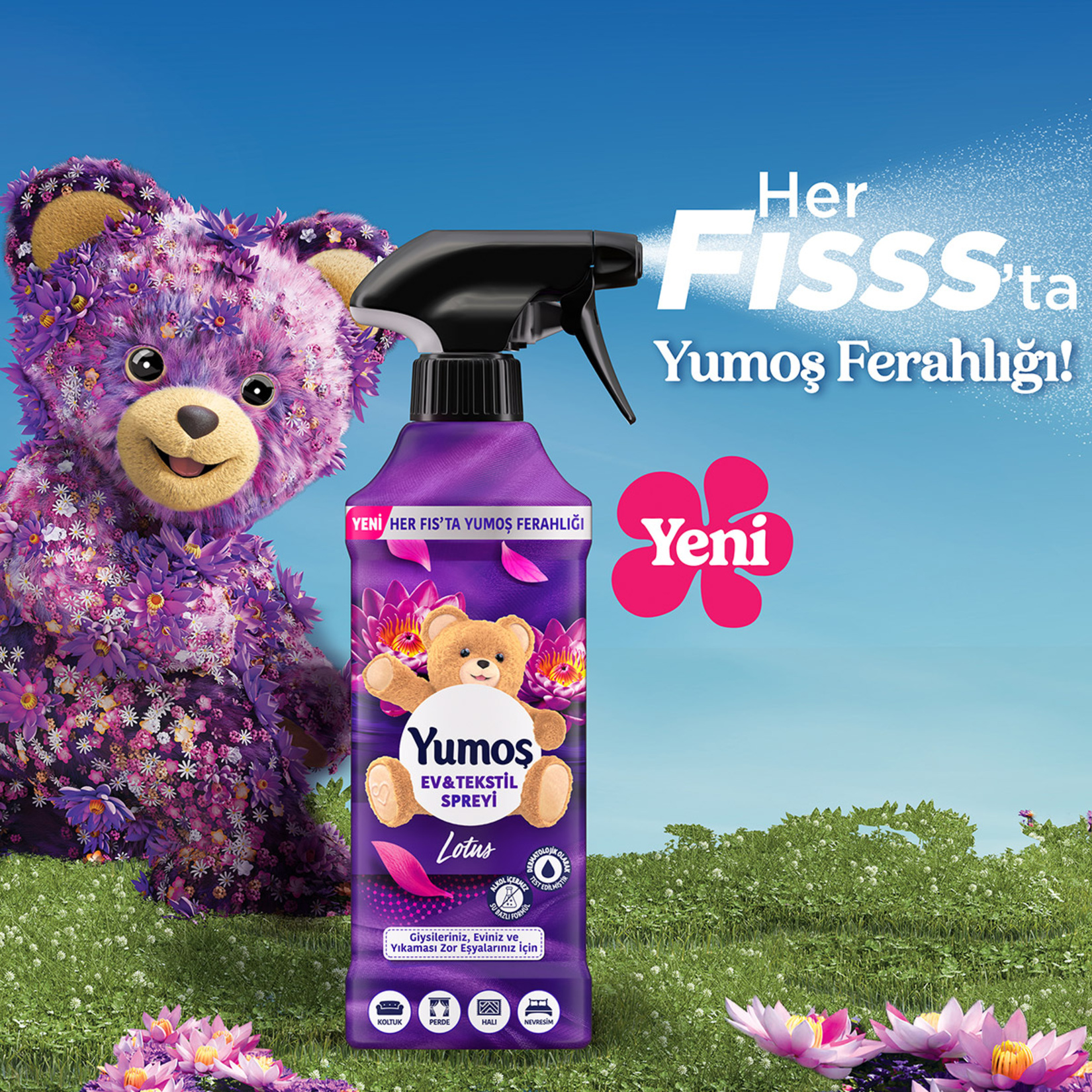 Yumoş Sprey Lotus 2 x 450 Ml - Görsel 3