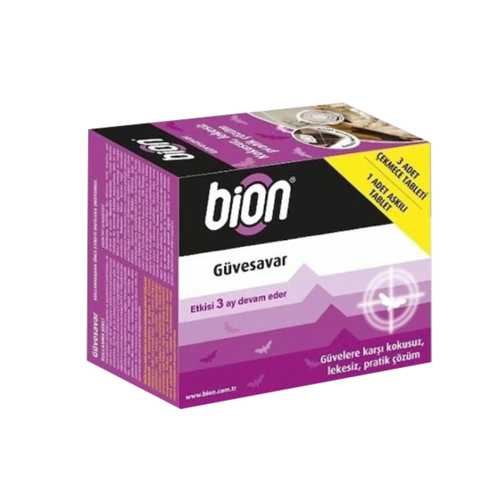 Bion Güvesavar 3 Adet Çekmece 1 Adet Askılı Tablet
