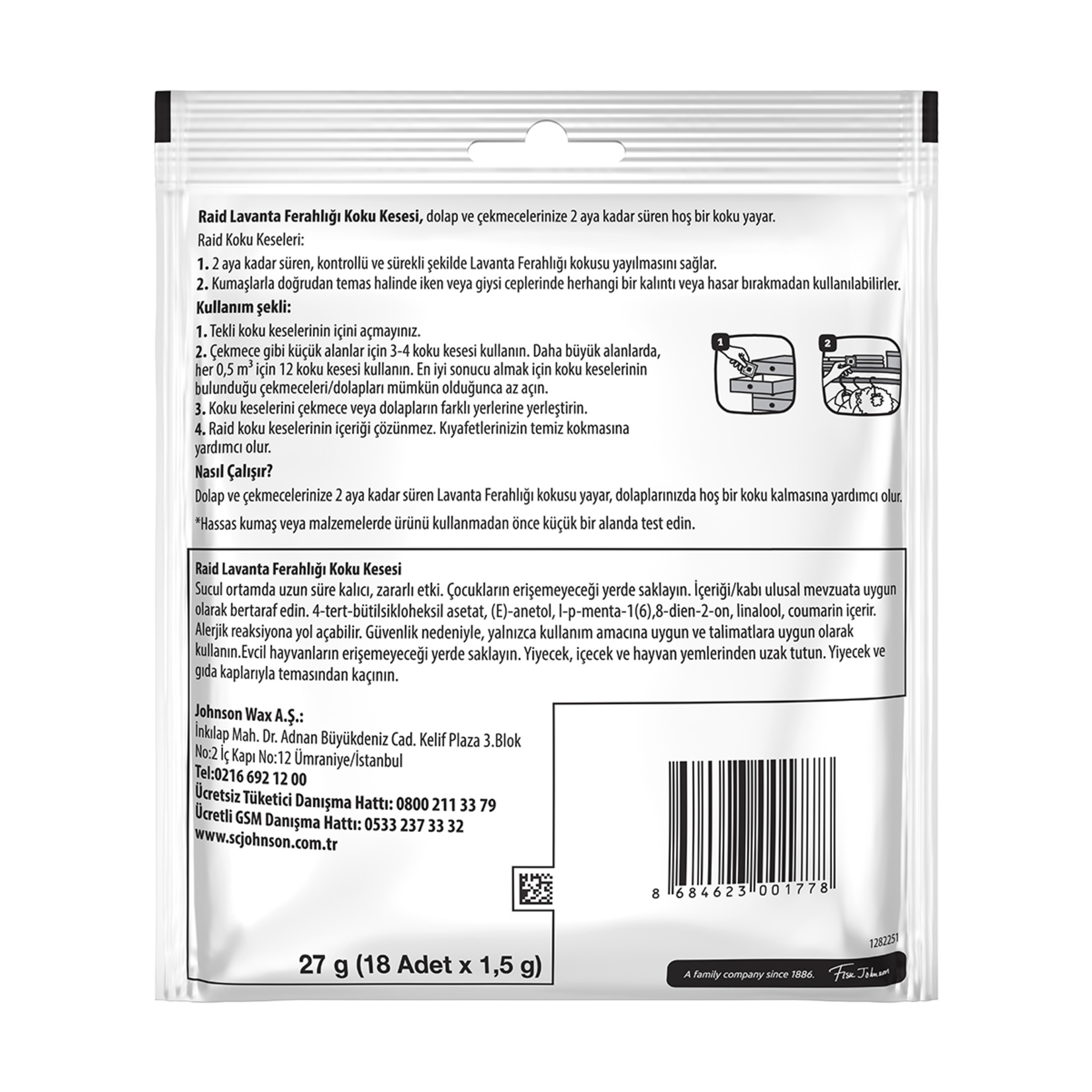 Raid Lavanta Kesesi 18 x 1.5 G - Görsel 2