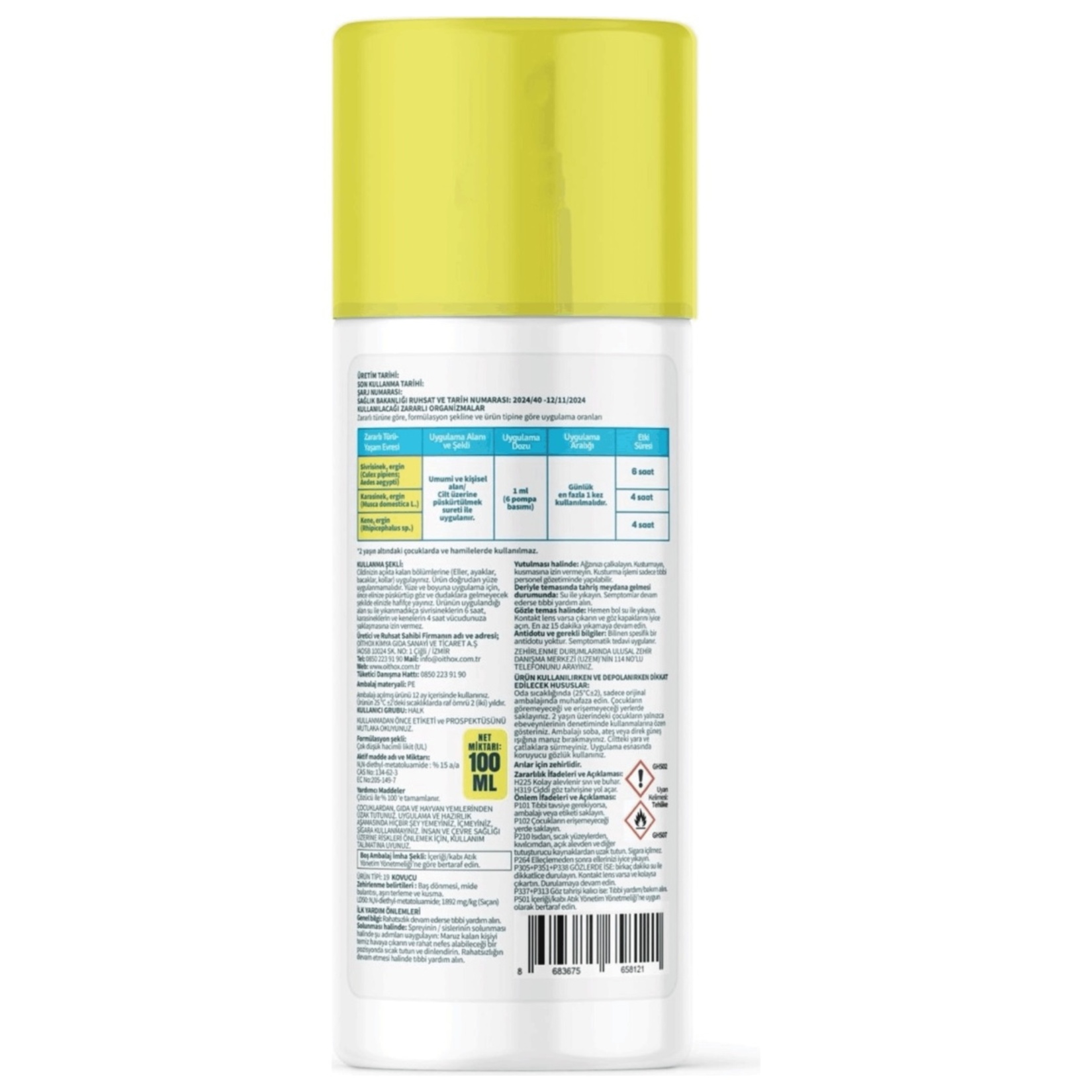 Oithox Plus Sinek Kovucu Vücut Losyonu 100 Ml - Görsel 2