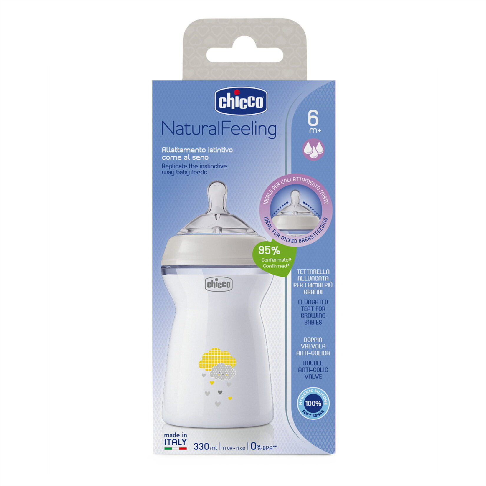 Chicco Natural Feeling Biberon 6 Ay+ 330 Ml - Görsel 2