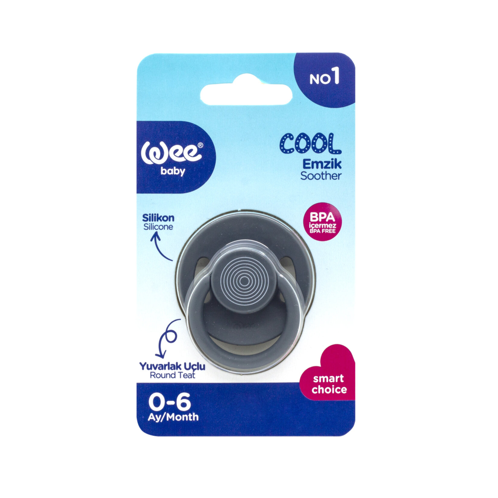 Wee Baby Cool Yuvarlak Uçlu Emzik 0-6 Ay - Görsel 3