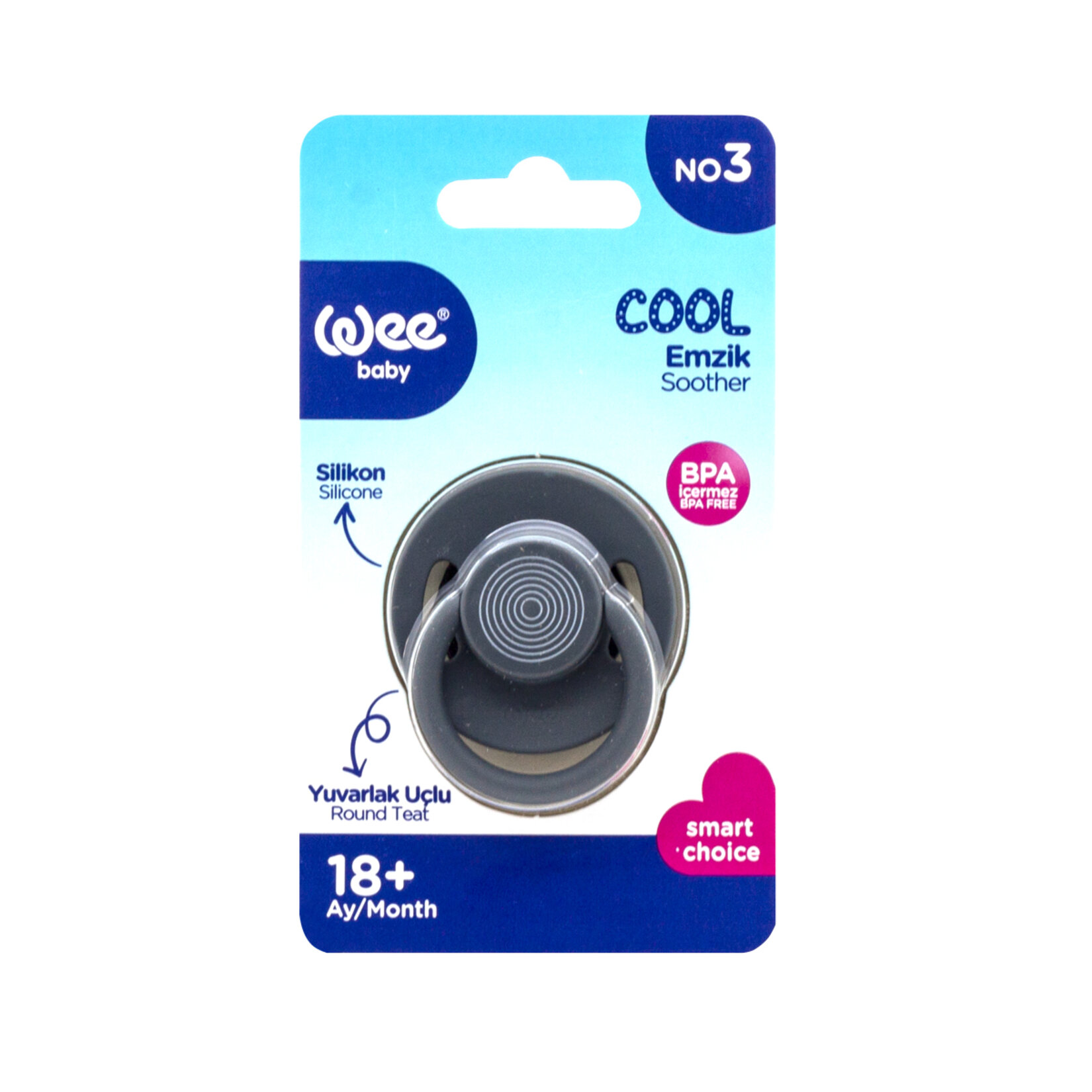 Wee Baby Cool Yuvarlak Uçlu Emzik 18+Ay - Görsel 4