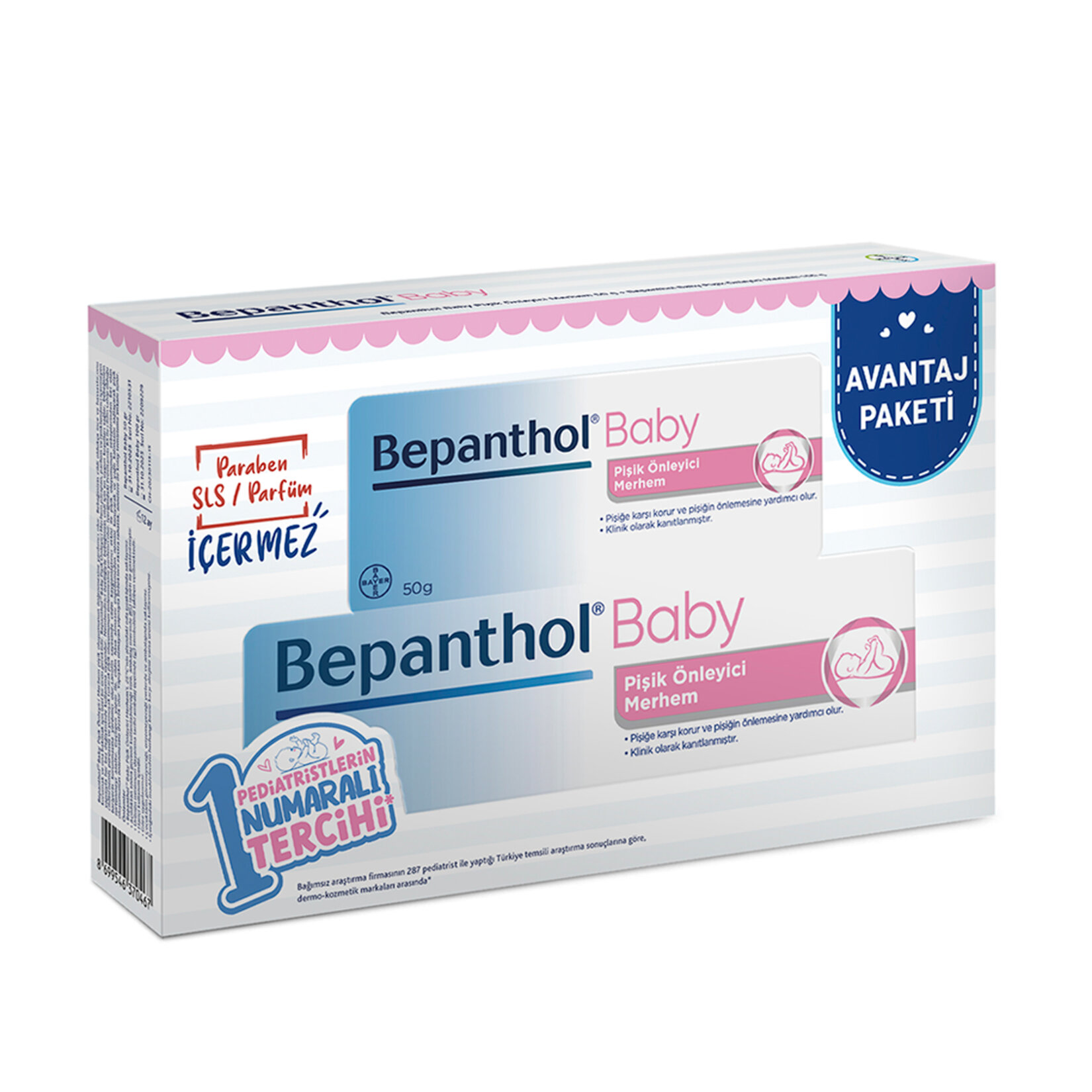 Bepanthol Baby Pişik Önleyici Krem Combo 100+50 G - Görsel 1