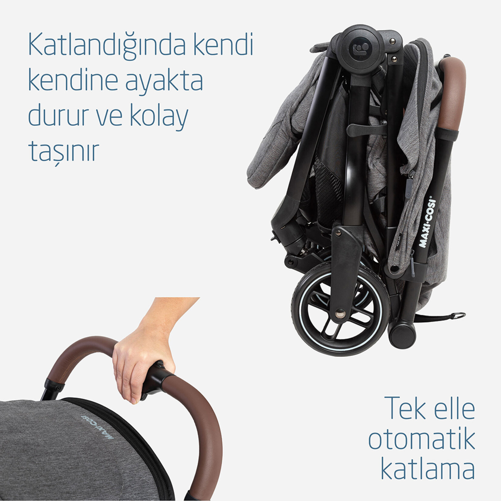 Maxi-Cosi Eva Bebek Arabası Select Grey - Görsel 3