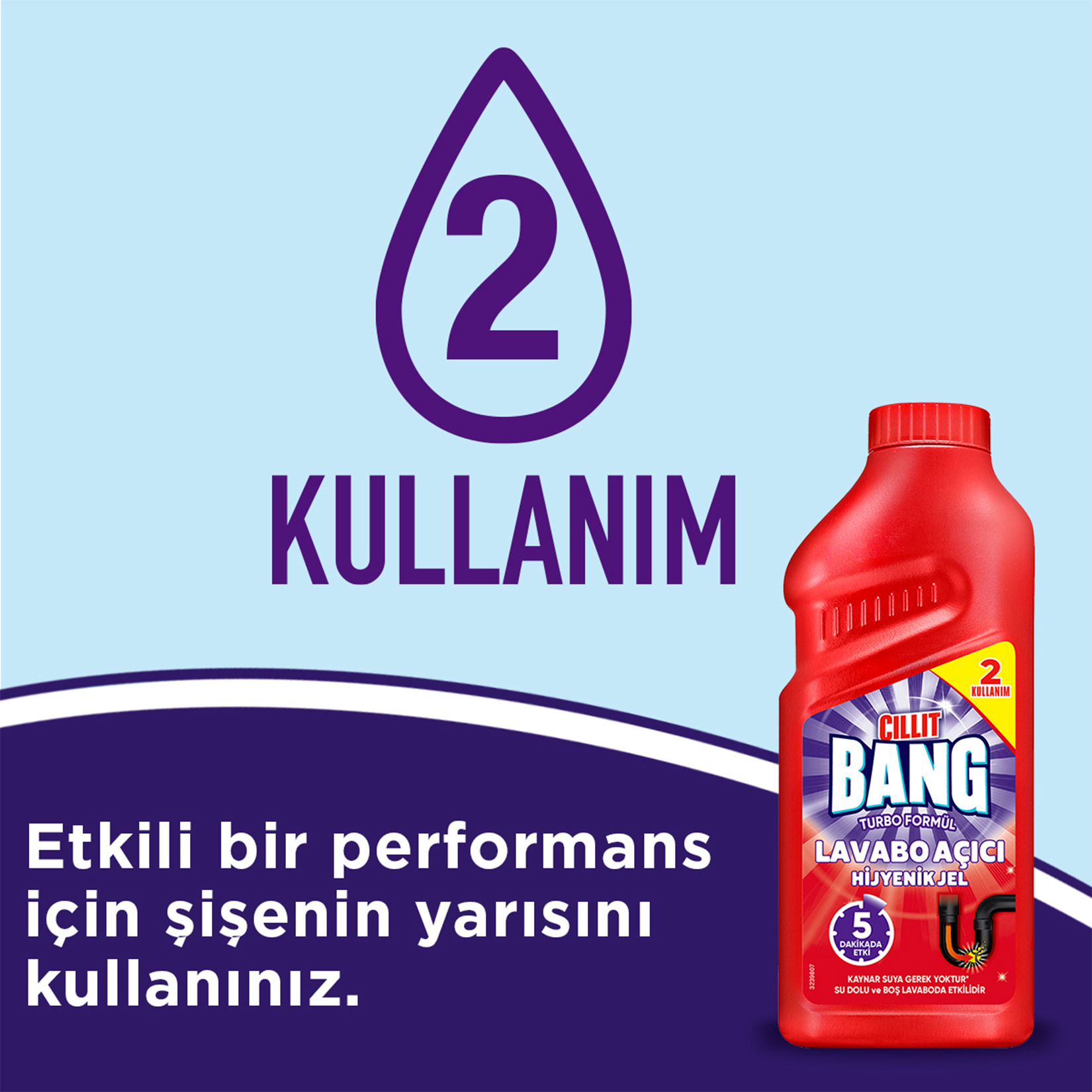 Cillit Bang Hijyenik Jel Lavabo Açıcı Duo 500 Ml - Görsel 6