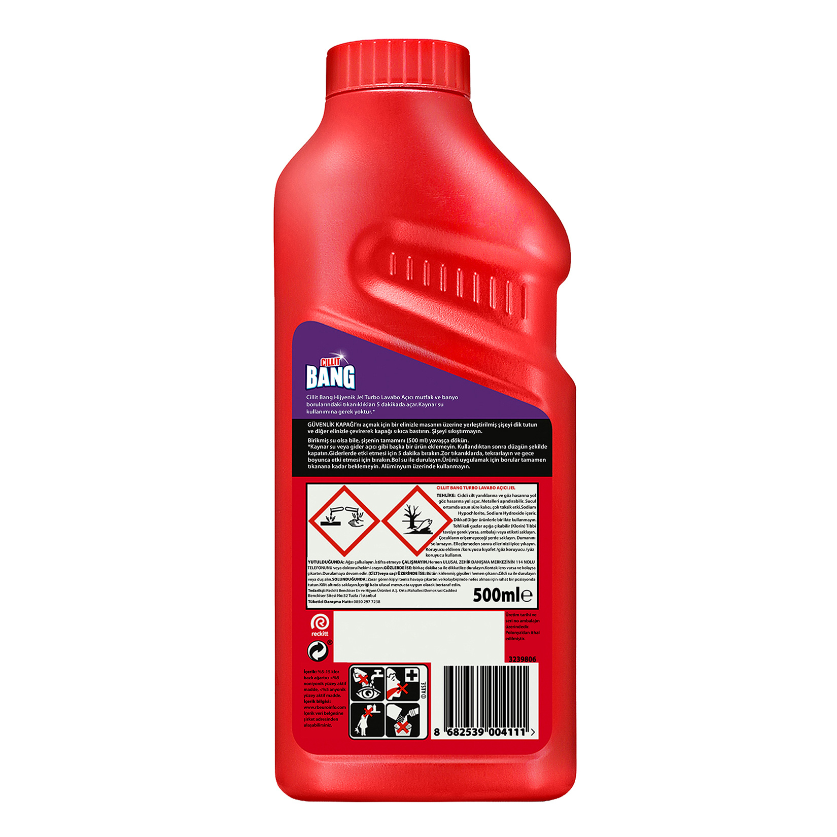 Cillit Bang Hijyenik Jel Lavabo Açıcı Duo 500 Ml - Görsel 8