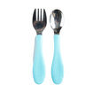 Mycey Paslanmaz Çelik Çatal Kaşık Seti-Mavi - Görsel 1