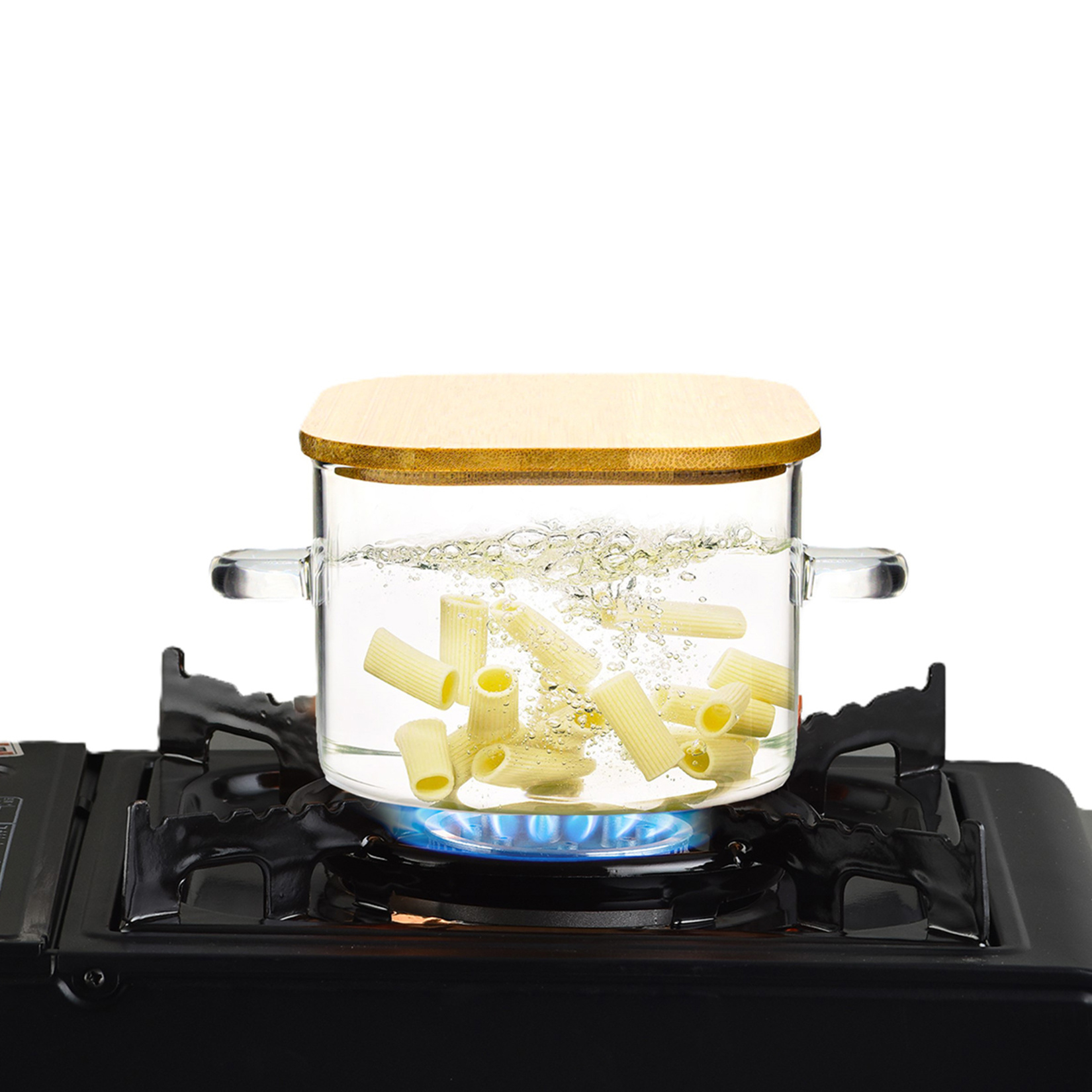 Ckc Bambu Kapaklı Cam Mini Tencere 700 Ml