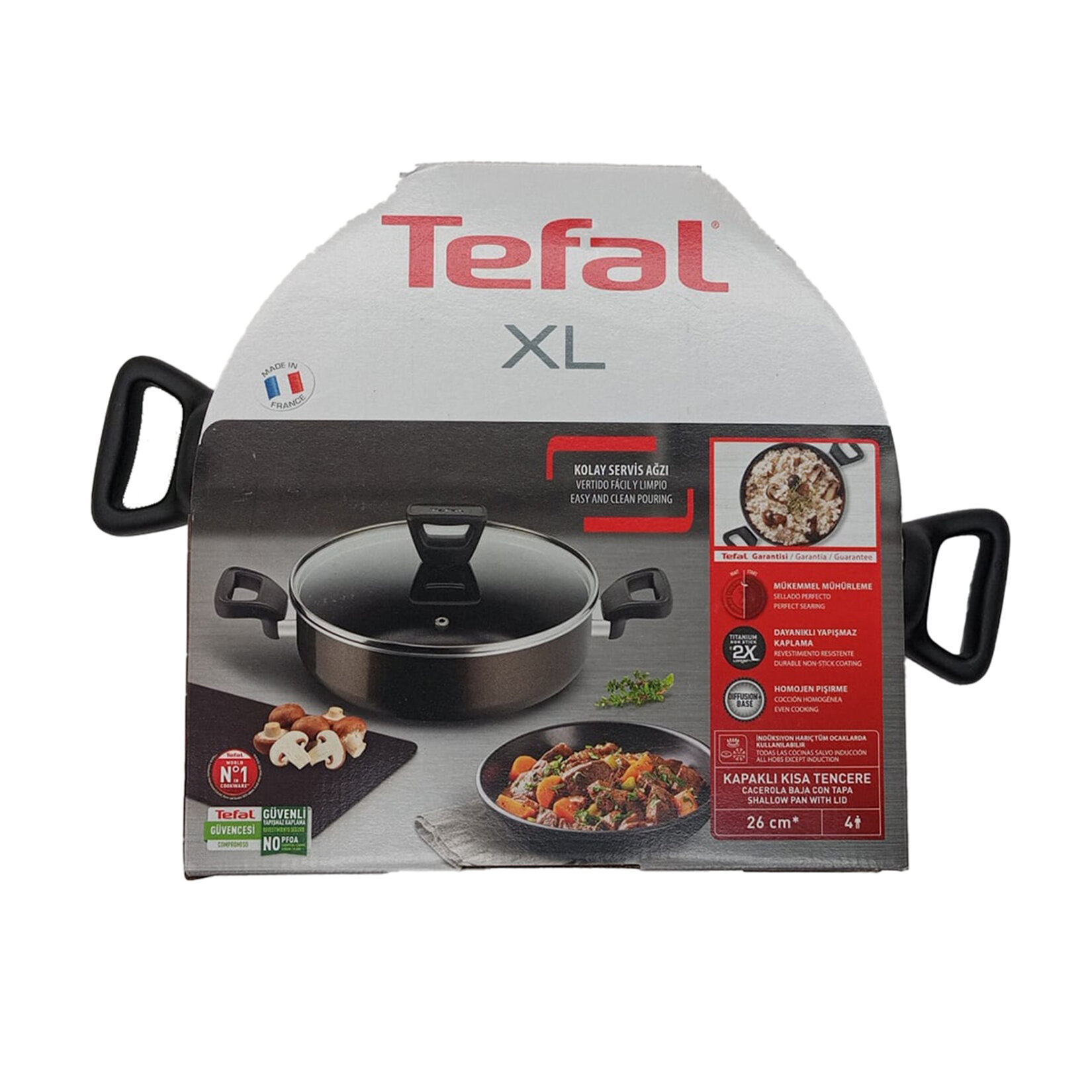 Tefal Titanyum 2X XL Kısa Tencere 26 Cm - Görsel 3