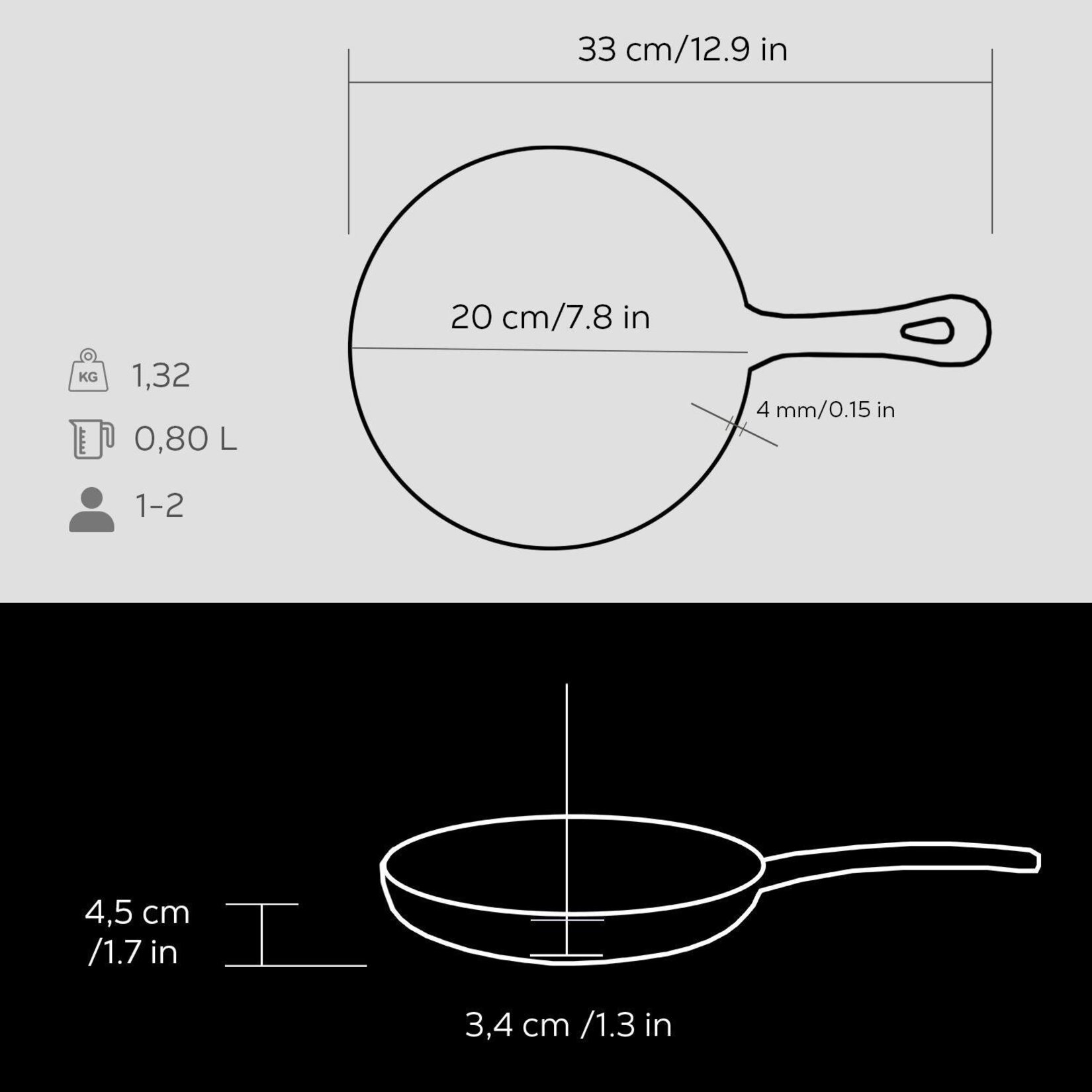 Lava Döküm Kızartma Tavası 20 Cm - Görsel 4