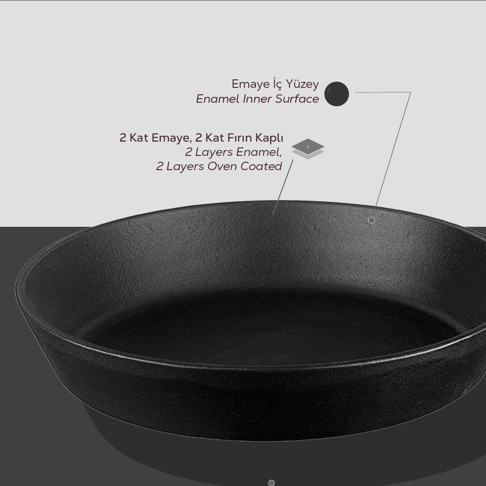 Lava Döküm Kızartma Tavası 20 Cm - Görsel 5