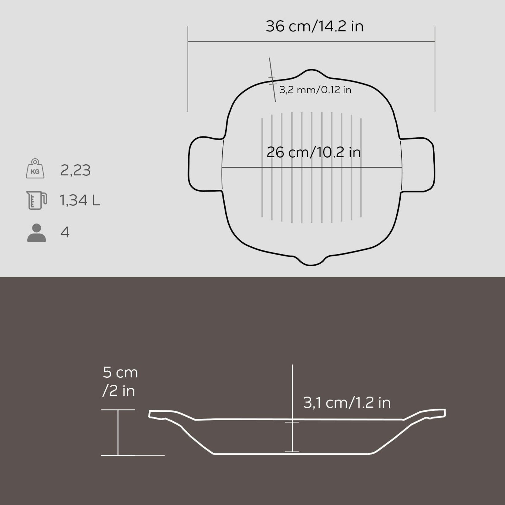 Lava Kare Izgara Tava 26 x 26 - Görsel 4