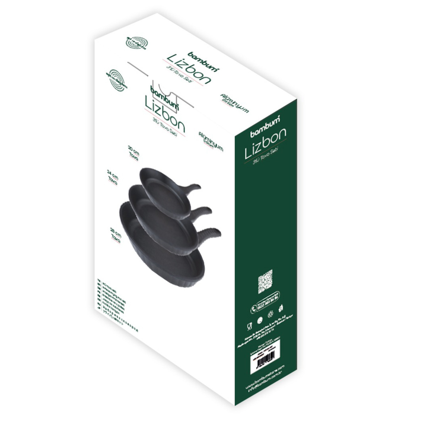 Bambum Lizbon Alüminyum Döküm 3'lü Tava Seti - Görsel 2