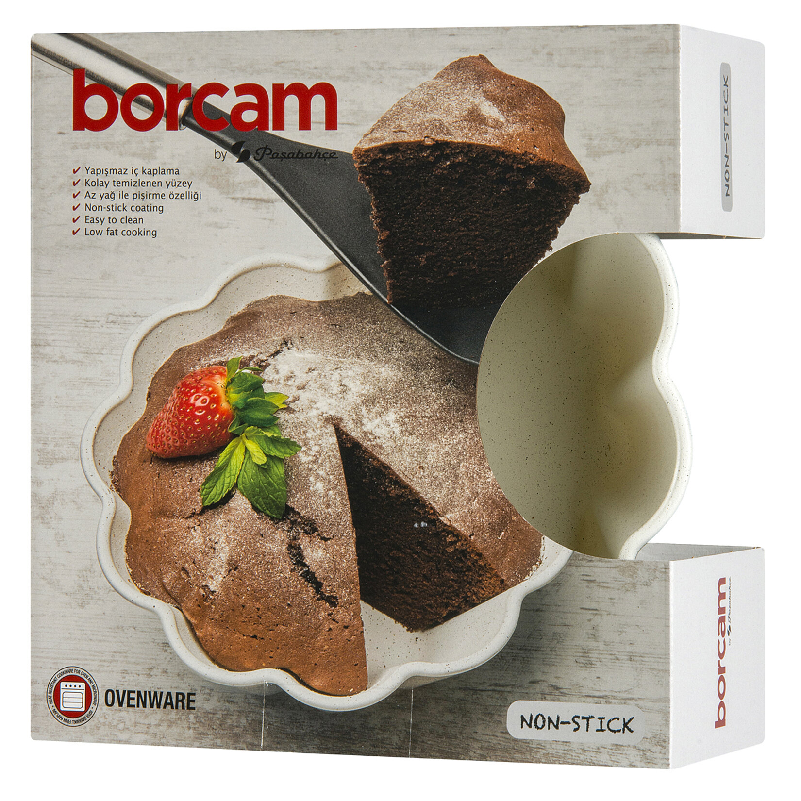 Borcam Non Stick Kek Kalıbı Beyaz 1680 Cc