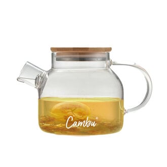 Cambu Bambu Kapaklı Borosilikat Demlik 1 L