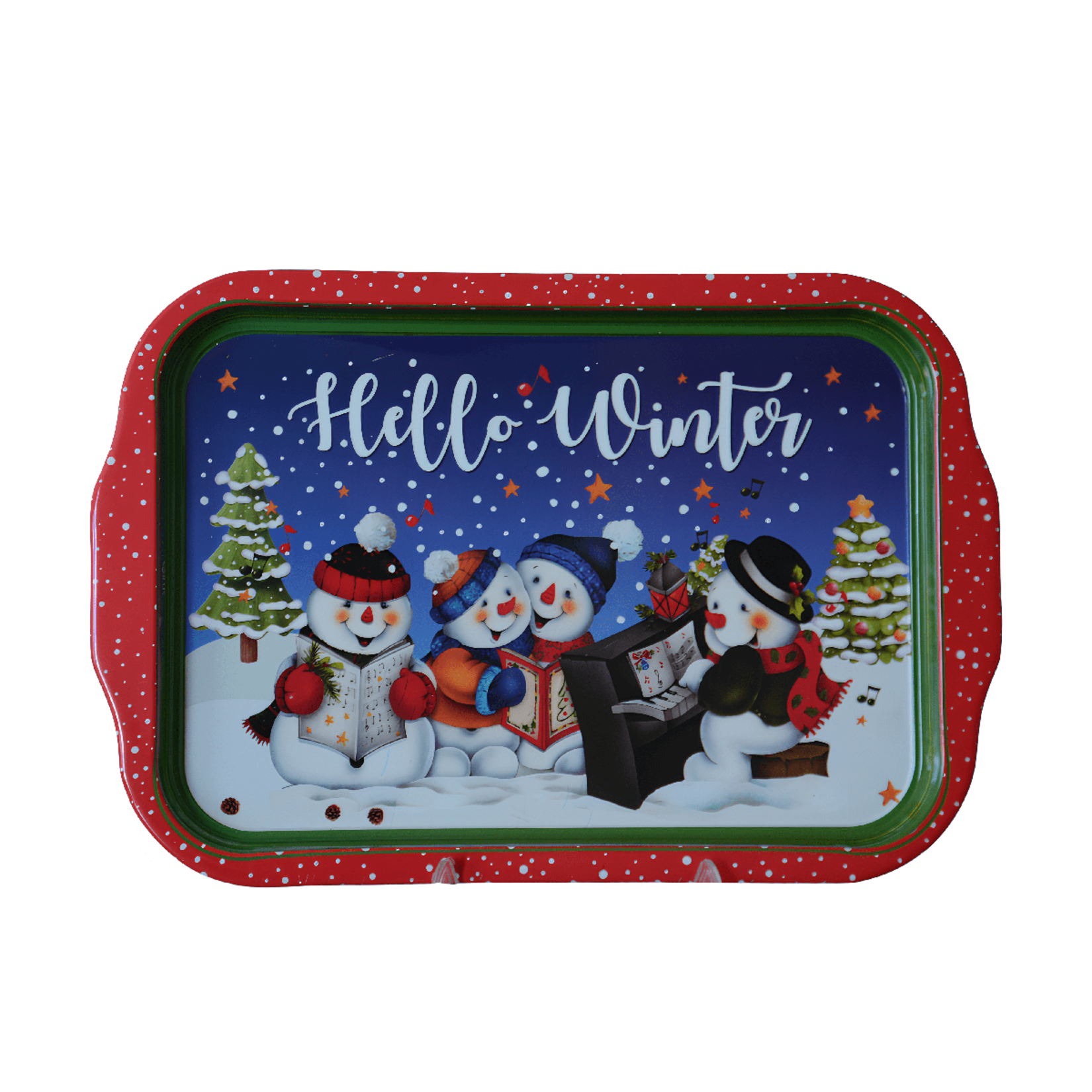 Myros Metal Tepsi Winter Çift Yön Baskılı 30 x 23 Cm - Görsel 1