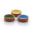 Viapot Kase Yuvarlak İçi Renkli Sırlı 3'lü Güveç - Görsel 1