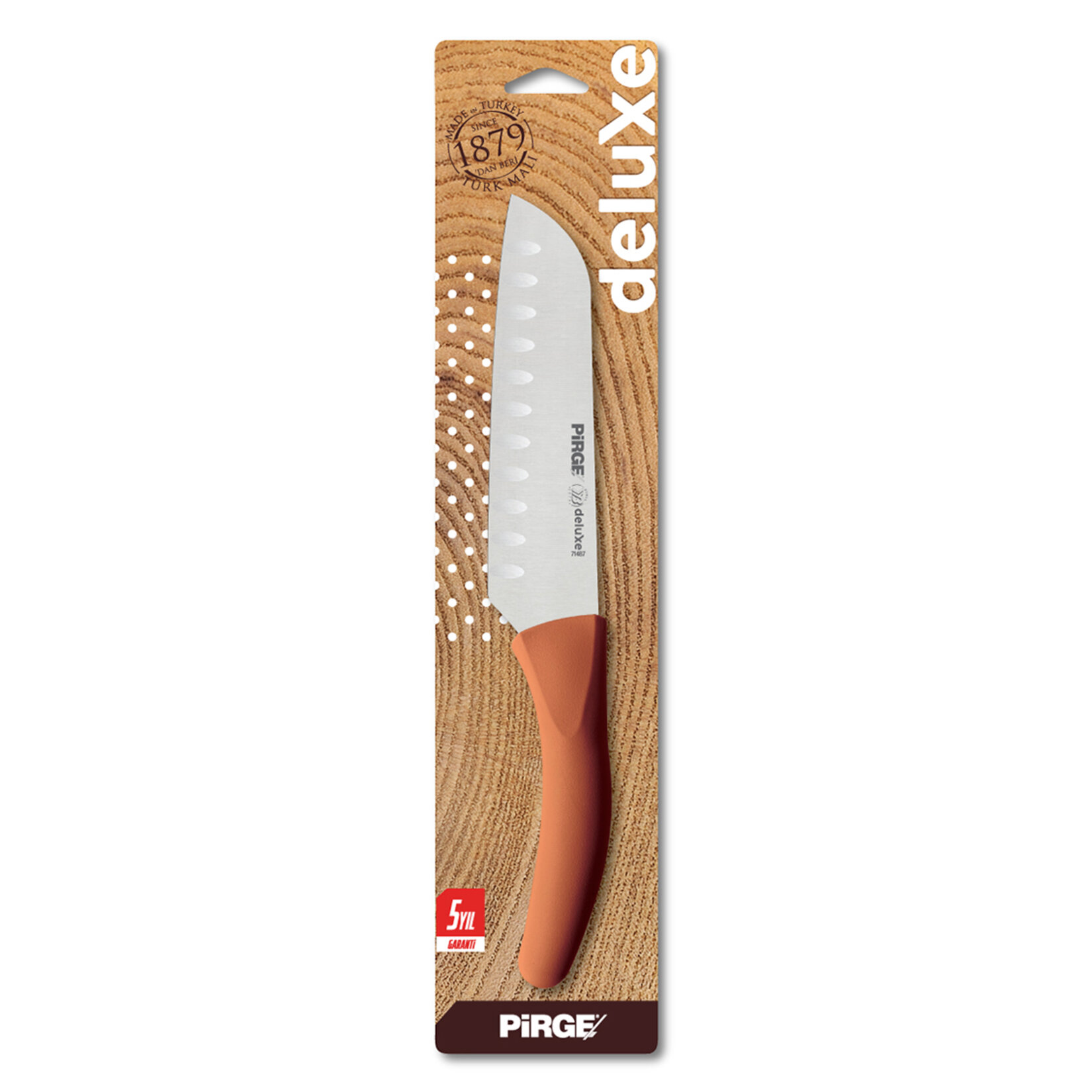 Pirge Deluxe Santoku Bıçağı Oluklu 17 Cm