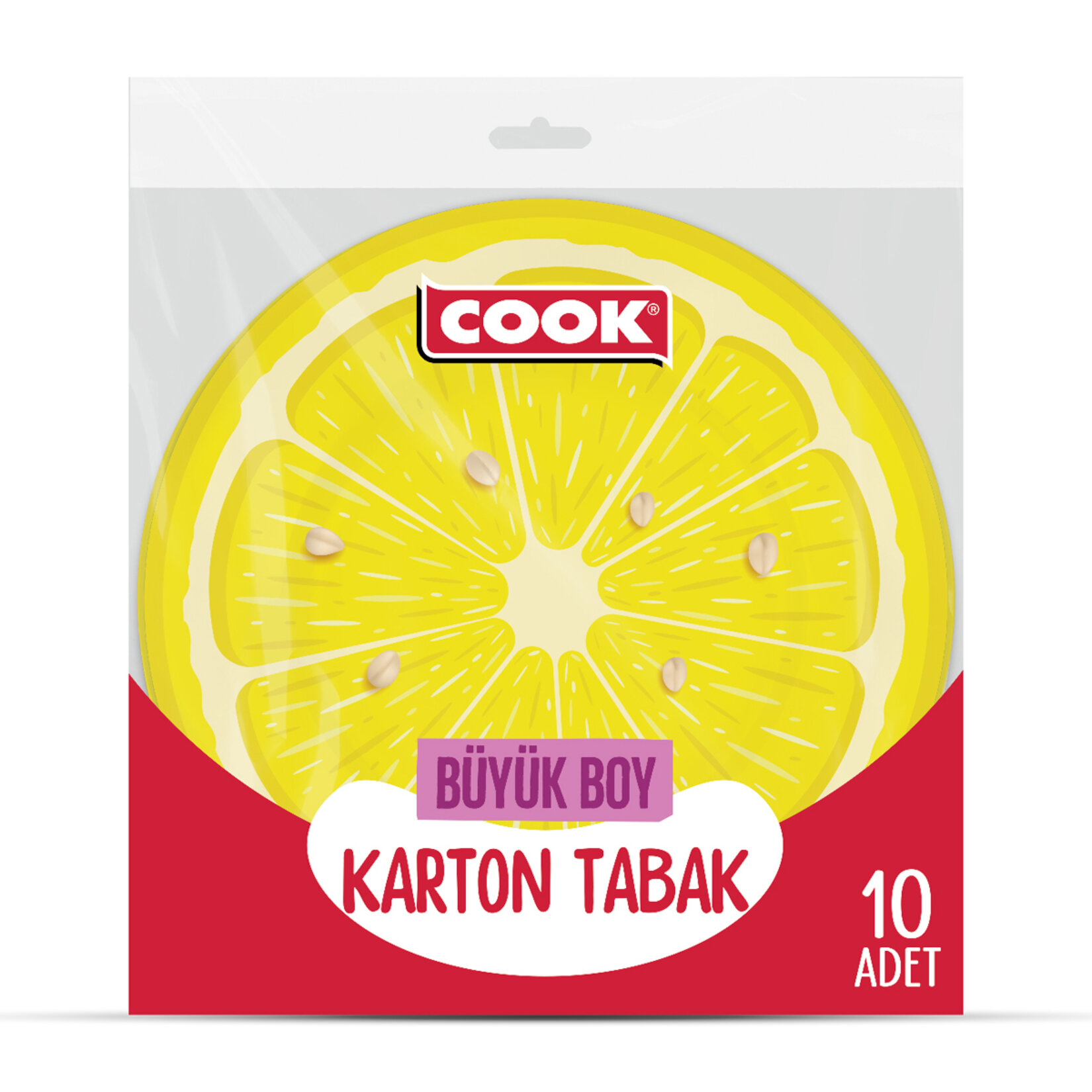 Cook Meyve Desenli Karton Tabak 10'lu 22 Cm - Görsel 1