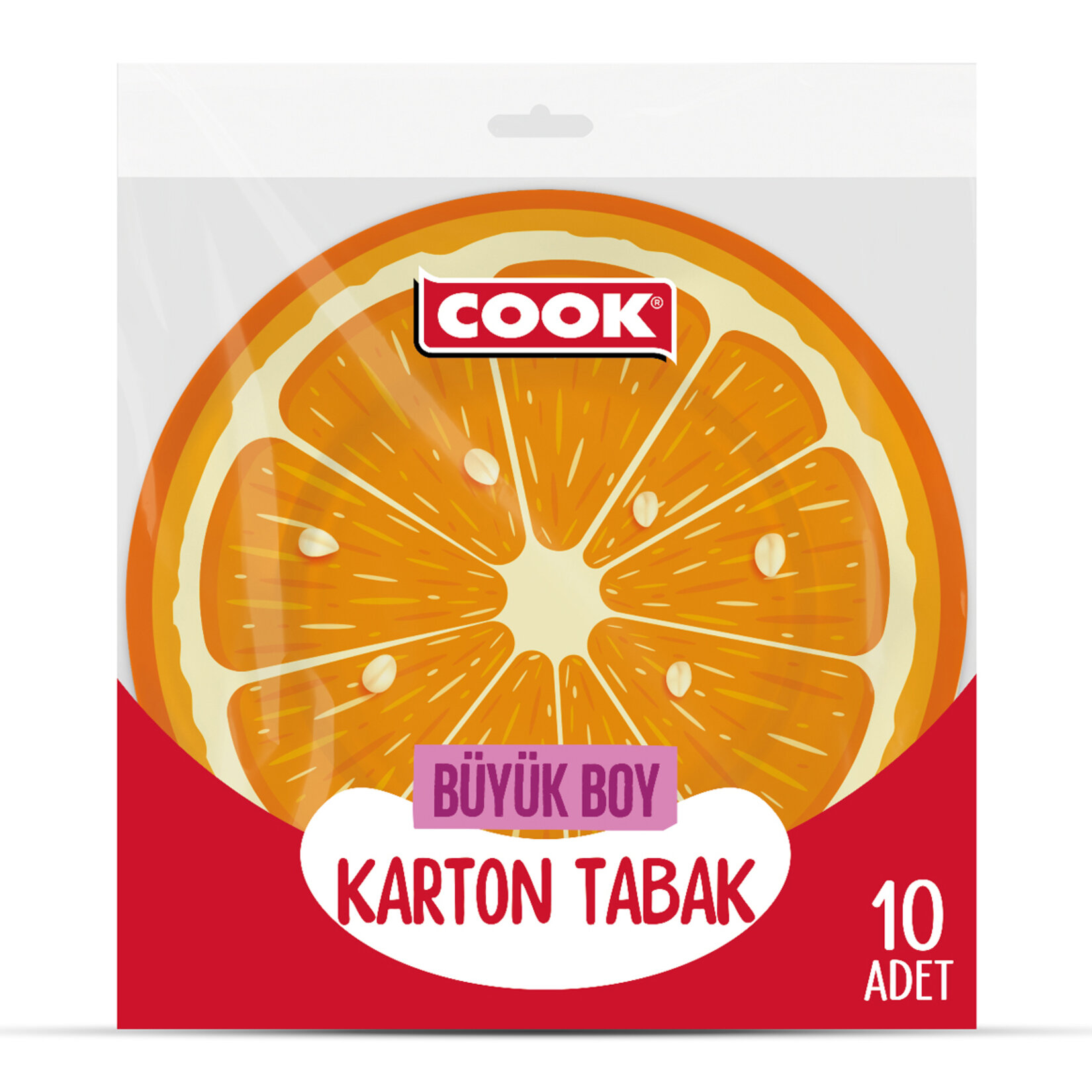 Cook Meyve Desenli Karton Tabak 10'lu 22 Cm - Görsel 3