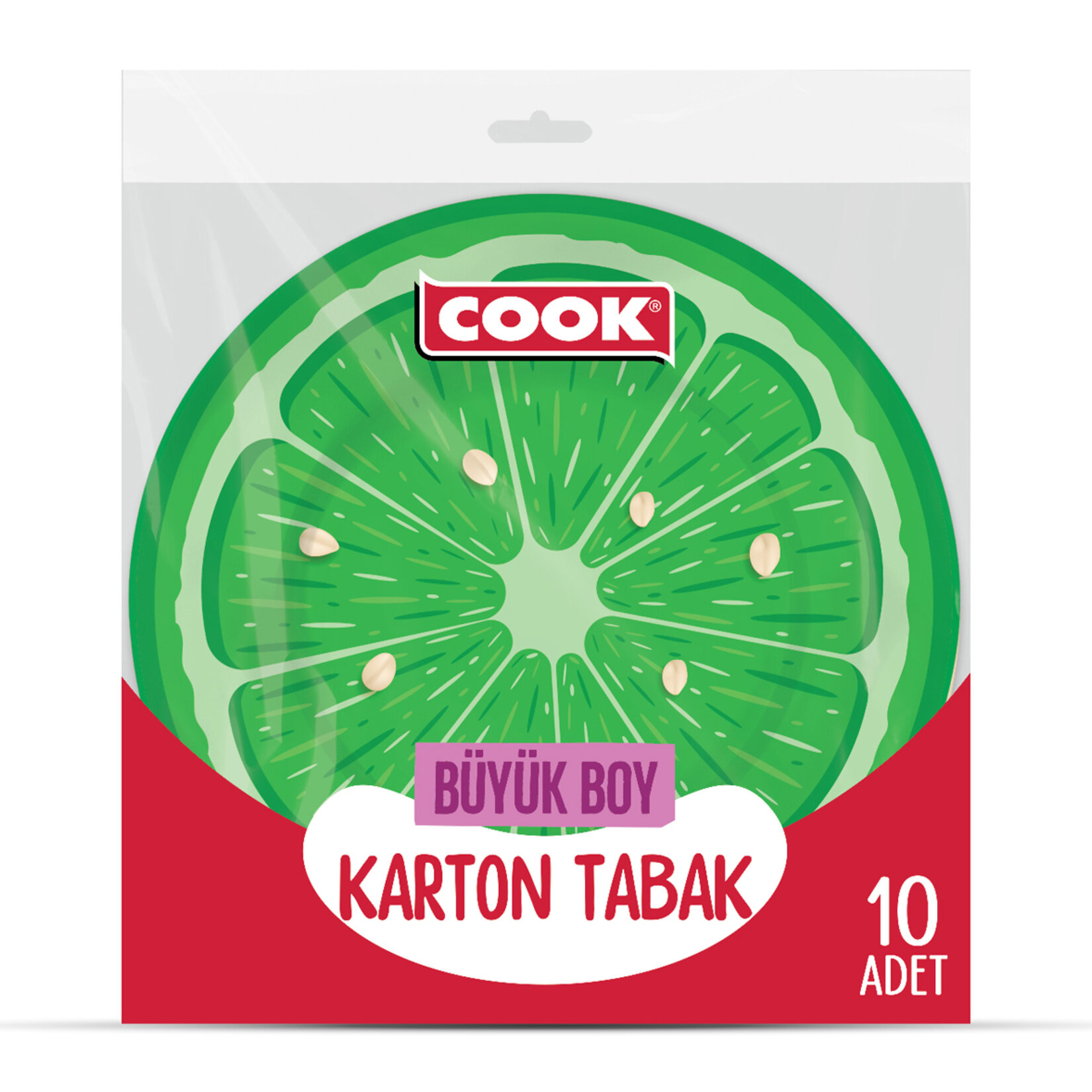Cook Meyve Desenli Karton Tabak 10'lu 22 Cm - Görsel 2