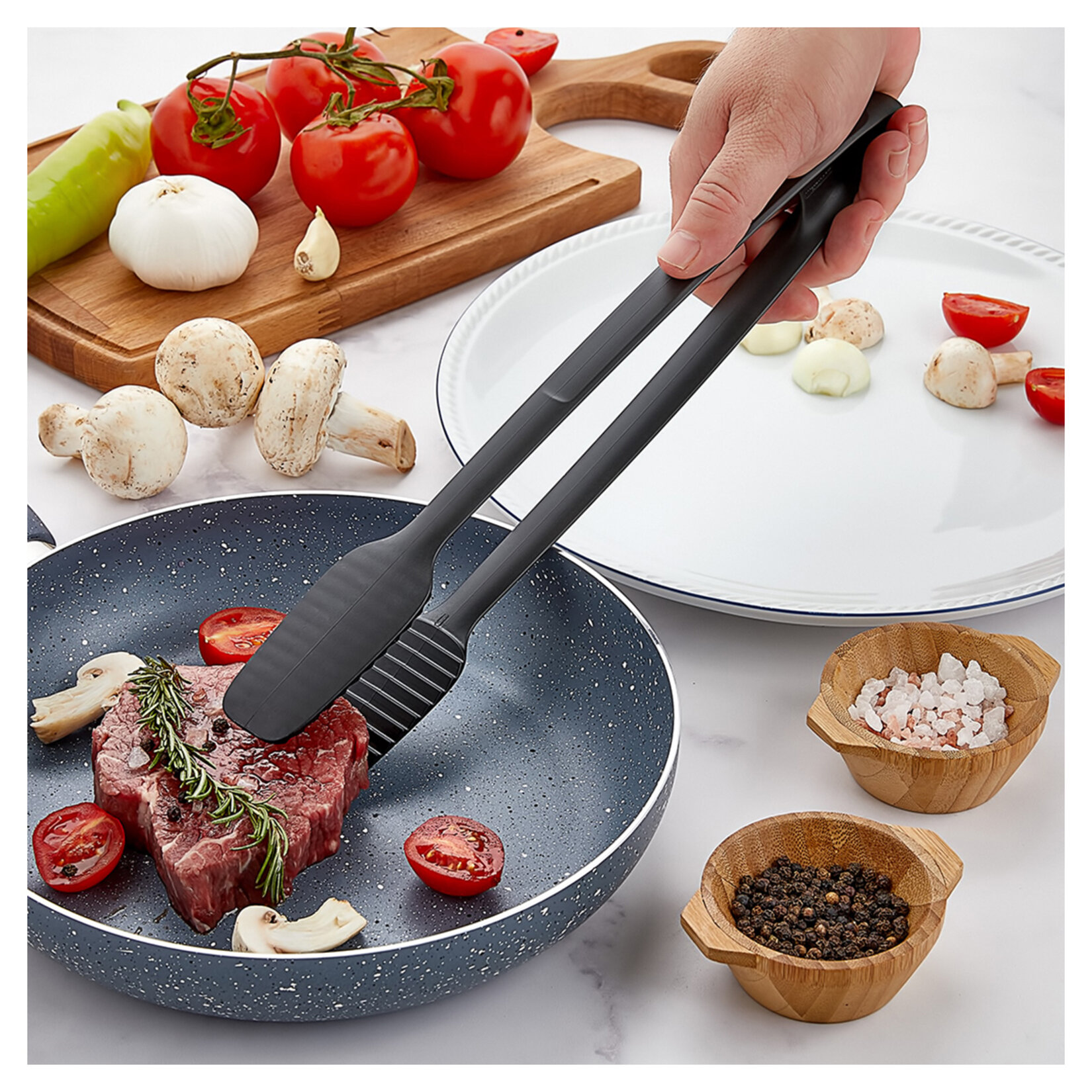 Finehome Plastik Makarna Salata Izgara Maşası - Görsel 1