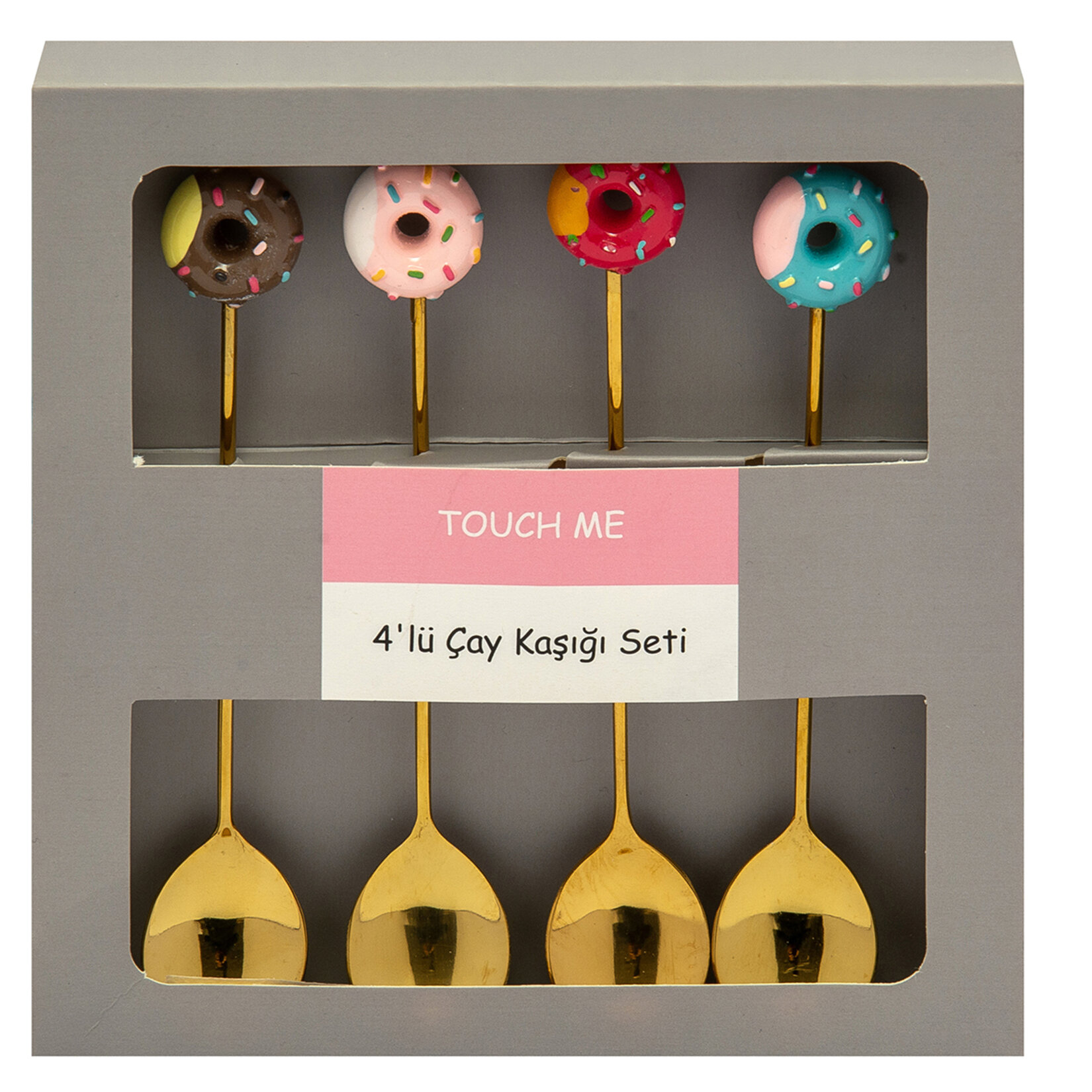 Touch Me Gold Çay Kaşığı Set 4'lü - Görsel 1